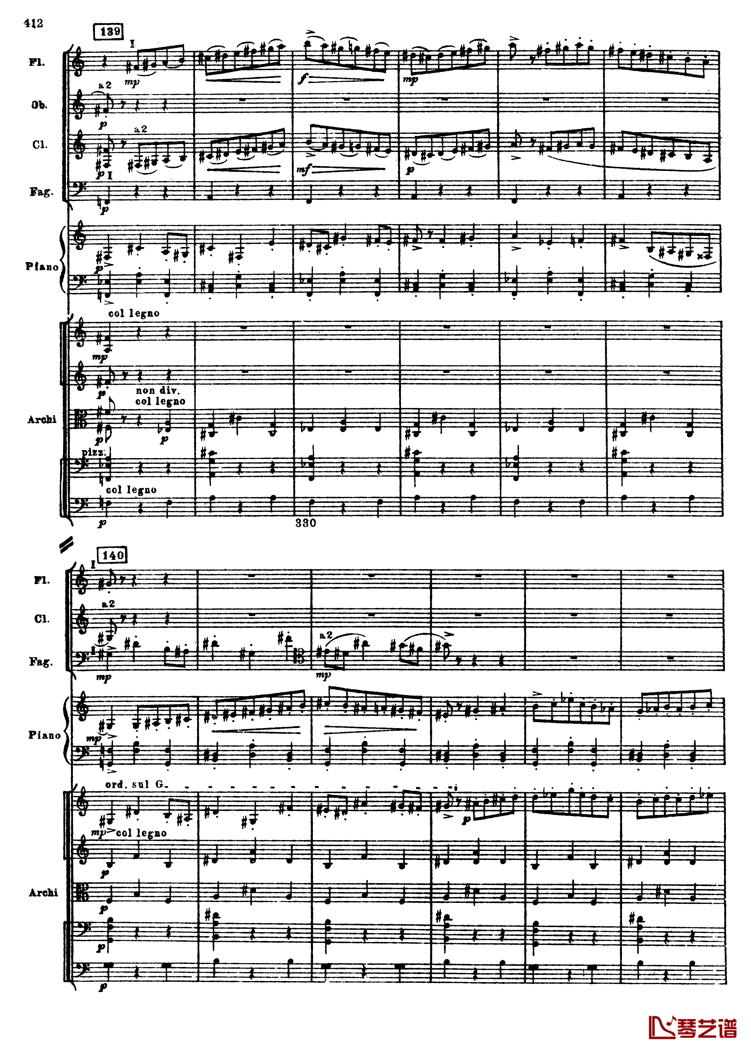 普罗科菲耶夫第三钢琴协奏曲钢琴谱-总谱-普罗科非耶夫144