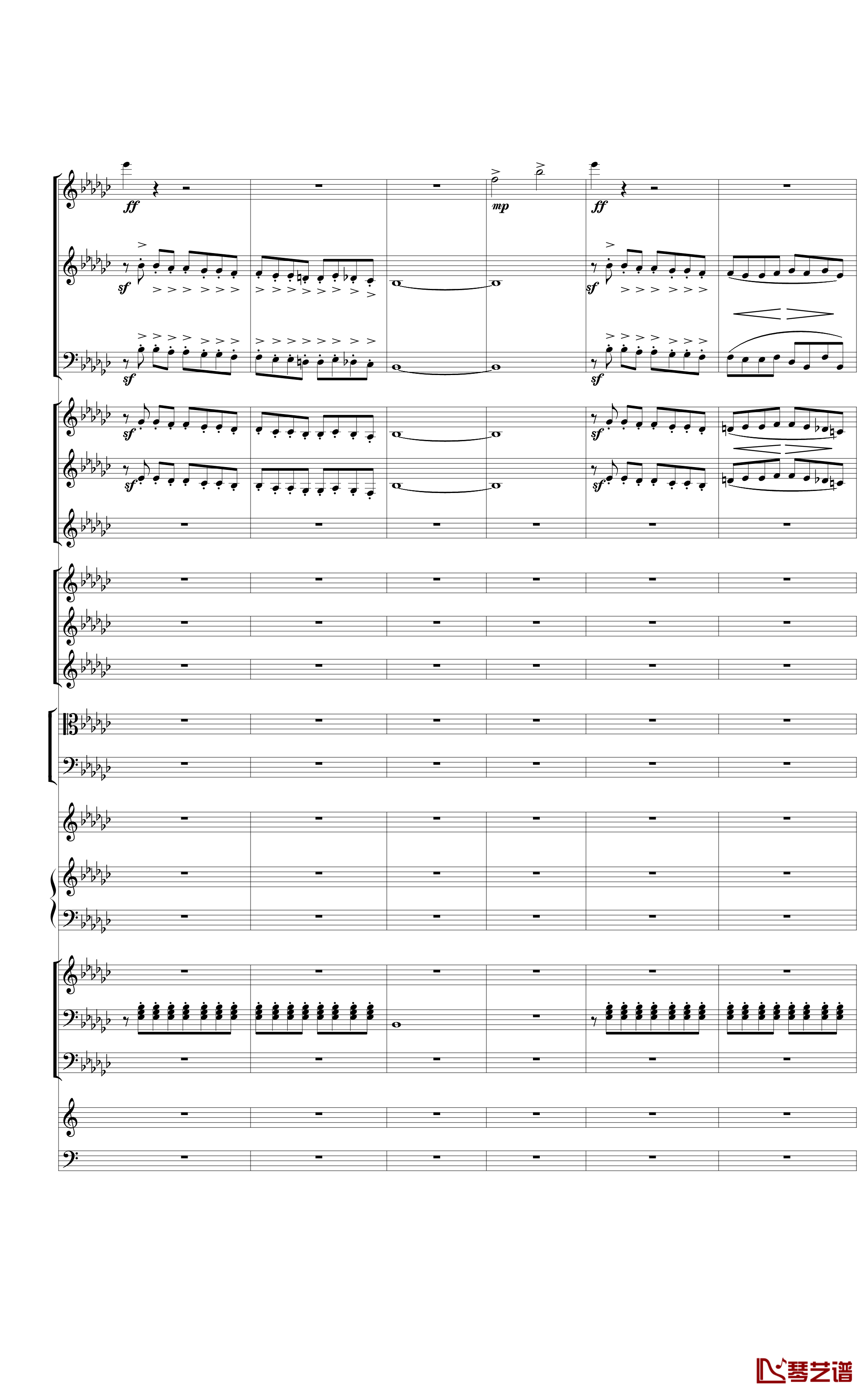 Piano Concerto No.3 in E Flat minor,I钢琴谱-热情而辉煌2