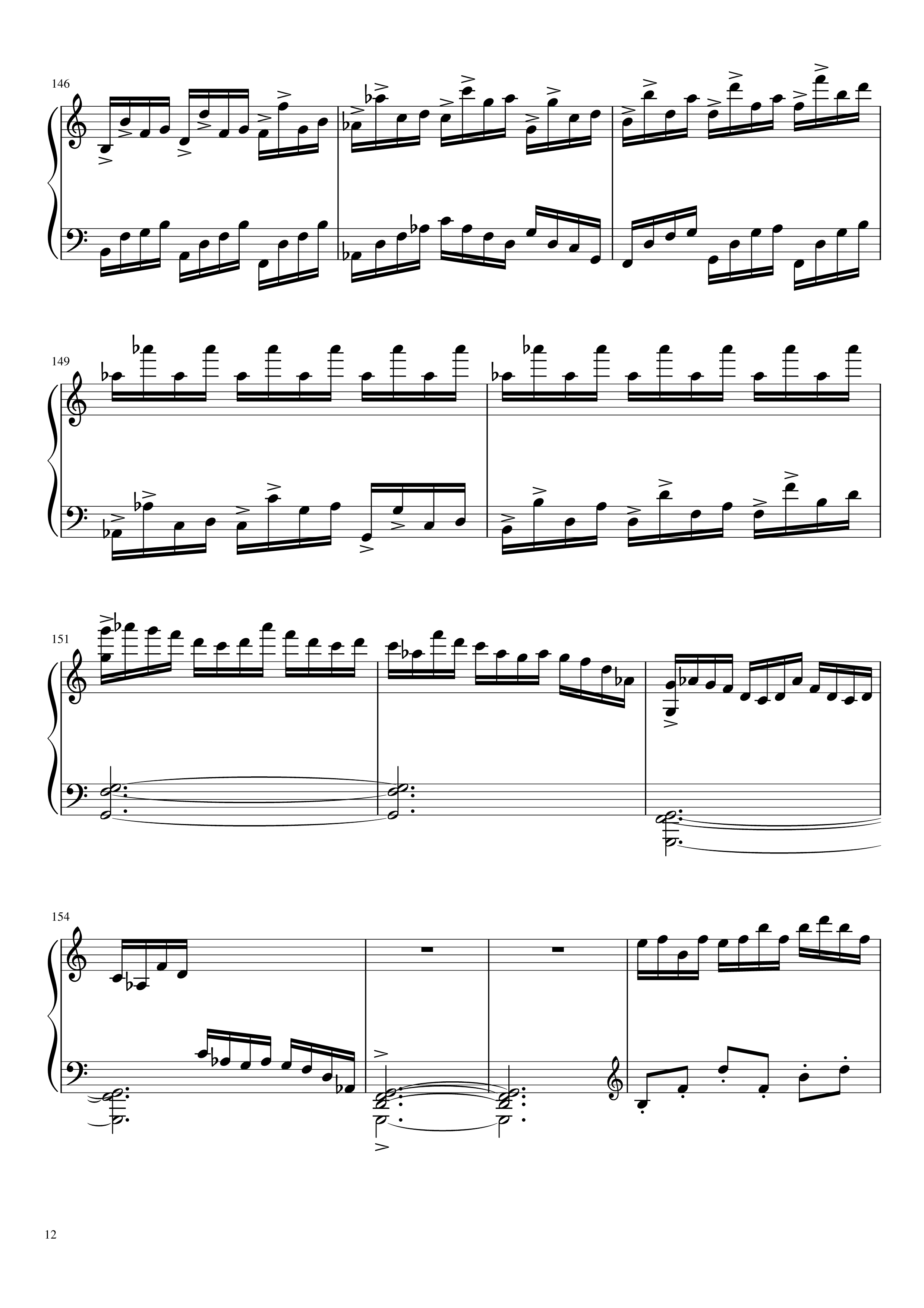 冥2钢琴谱--yewwc12