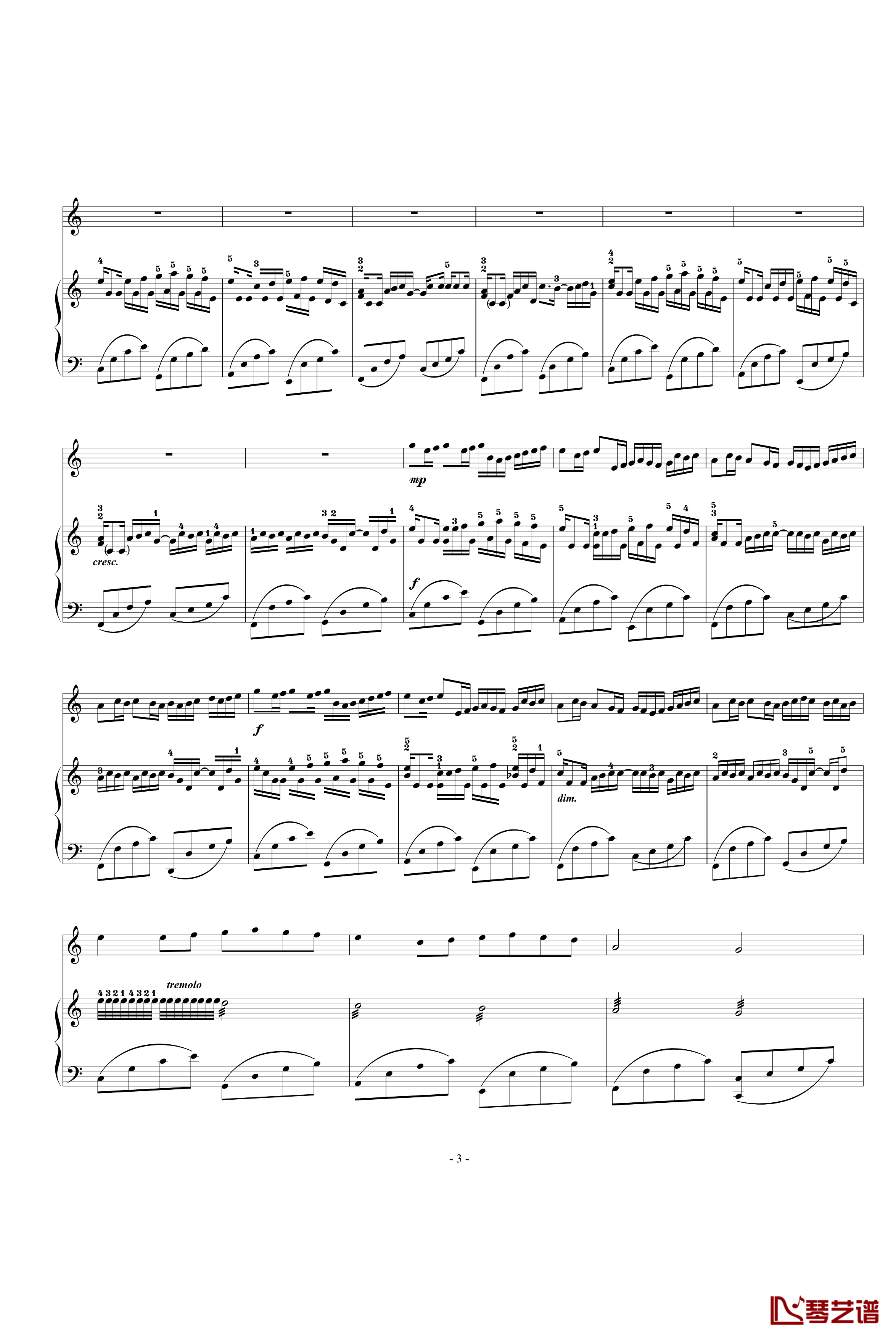 卡农-小提琴&钢琴钢琴谱-camellia修改版-帕赫贝尔-Pachelbel3