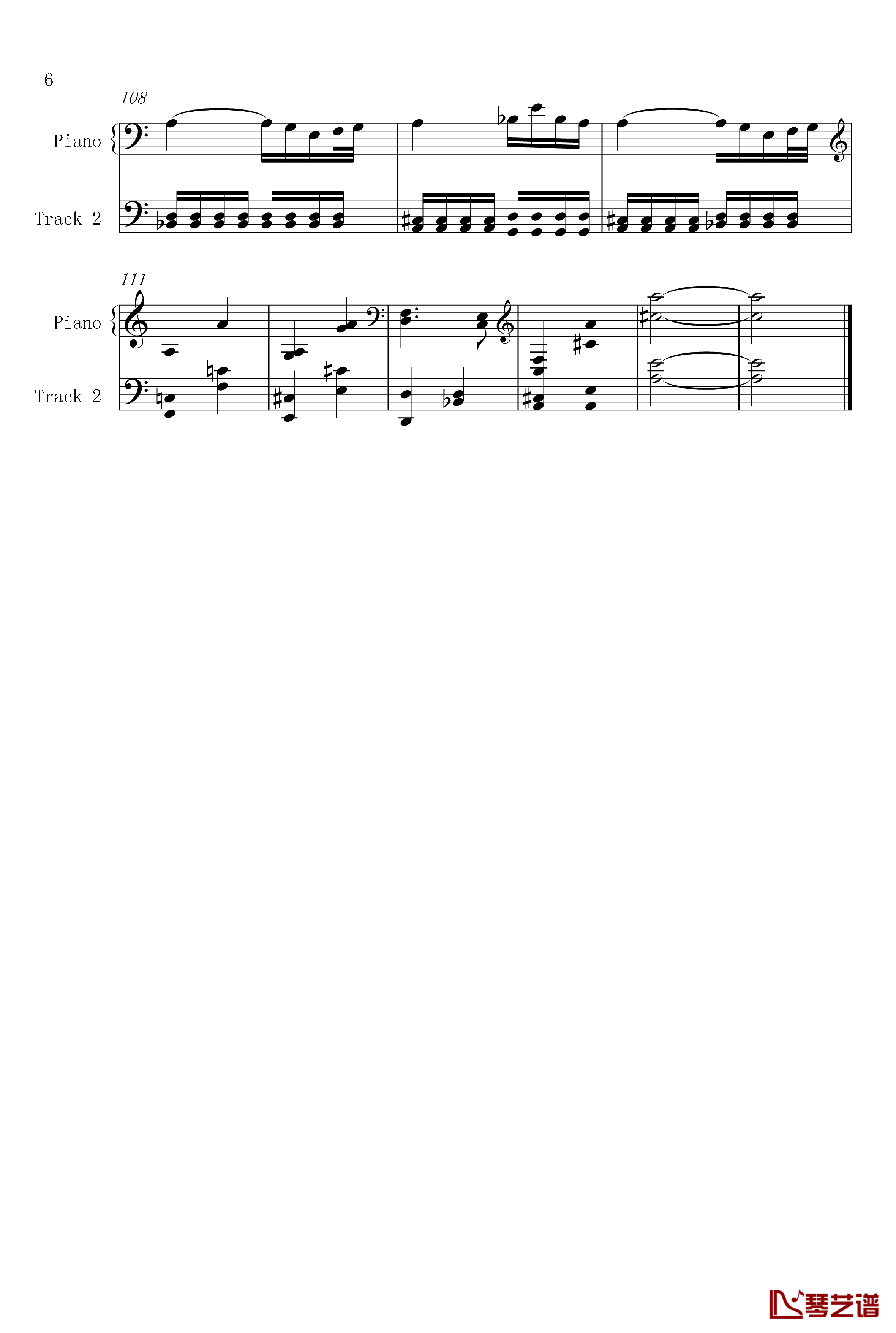 菲比赫小奏鸣曲钢琴谱-第一、二乐章-菲比赫6