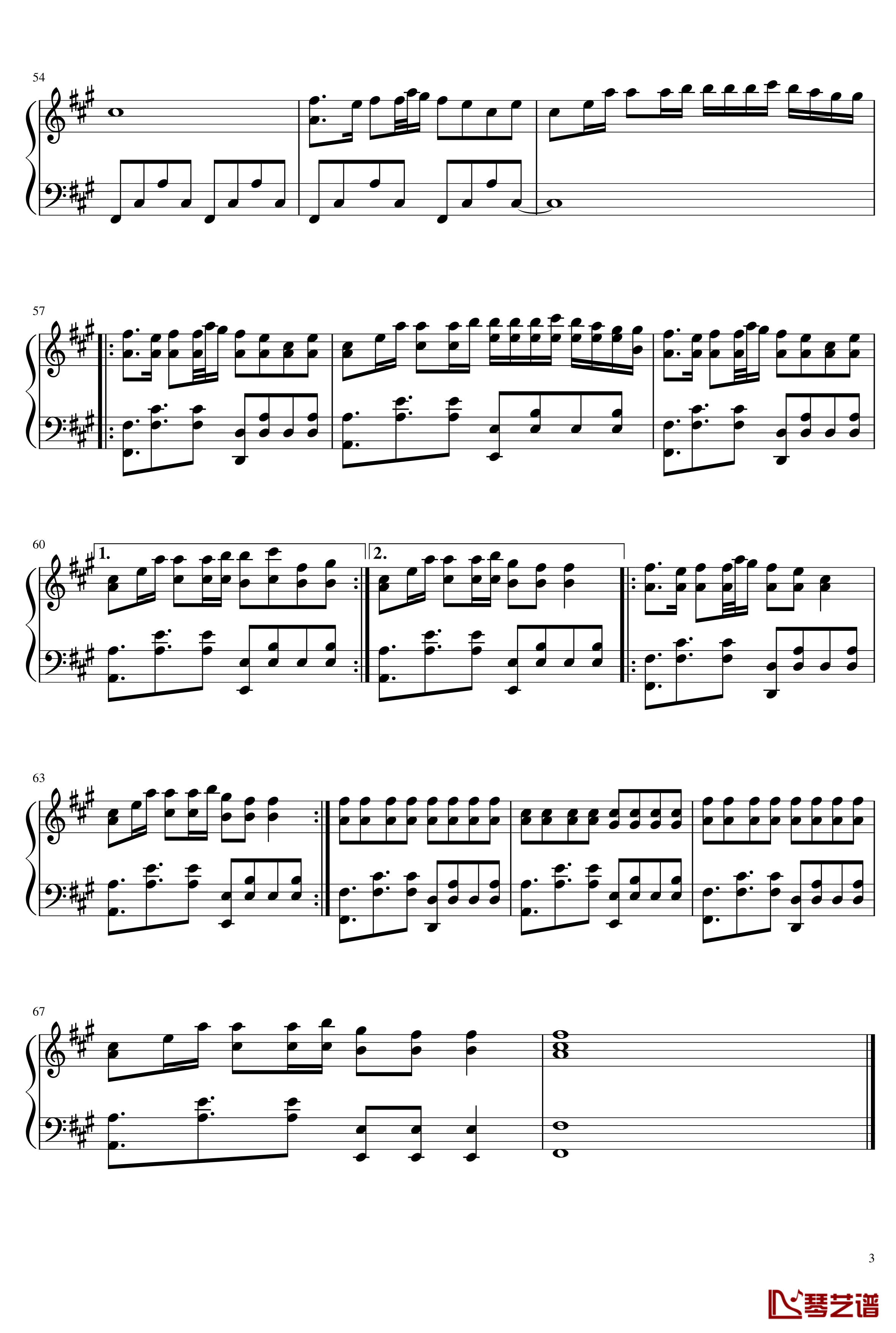 Alan Walker钢琴谱-常规3