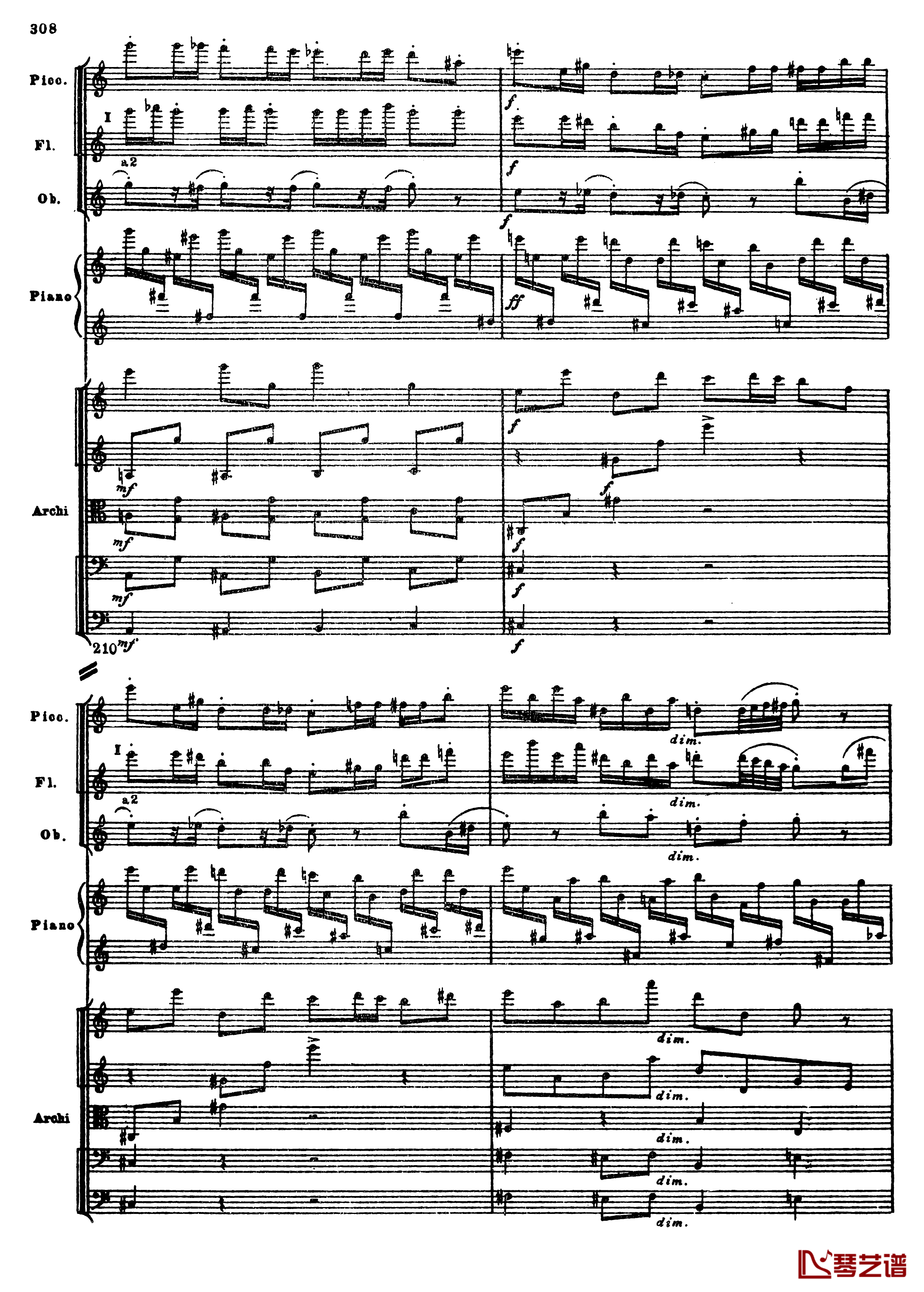 普罗科菲耶夫第三钢琴协奏曲钢琴谱-总谱-普罗科非耶夫40