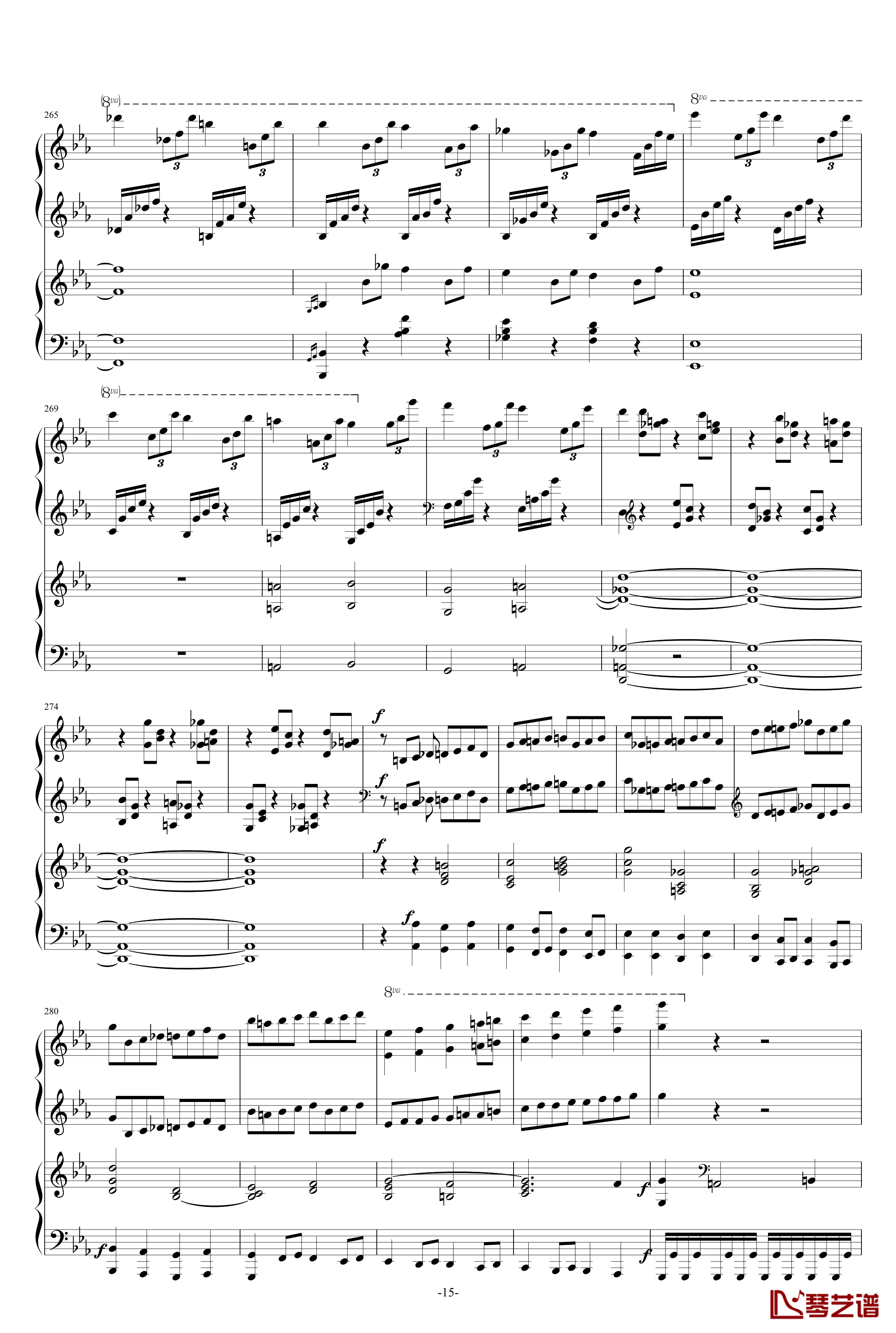 第二钢琴协奏曲第三乐章钢琴谱-拉赫玛尼诺夫15