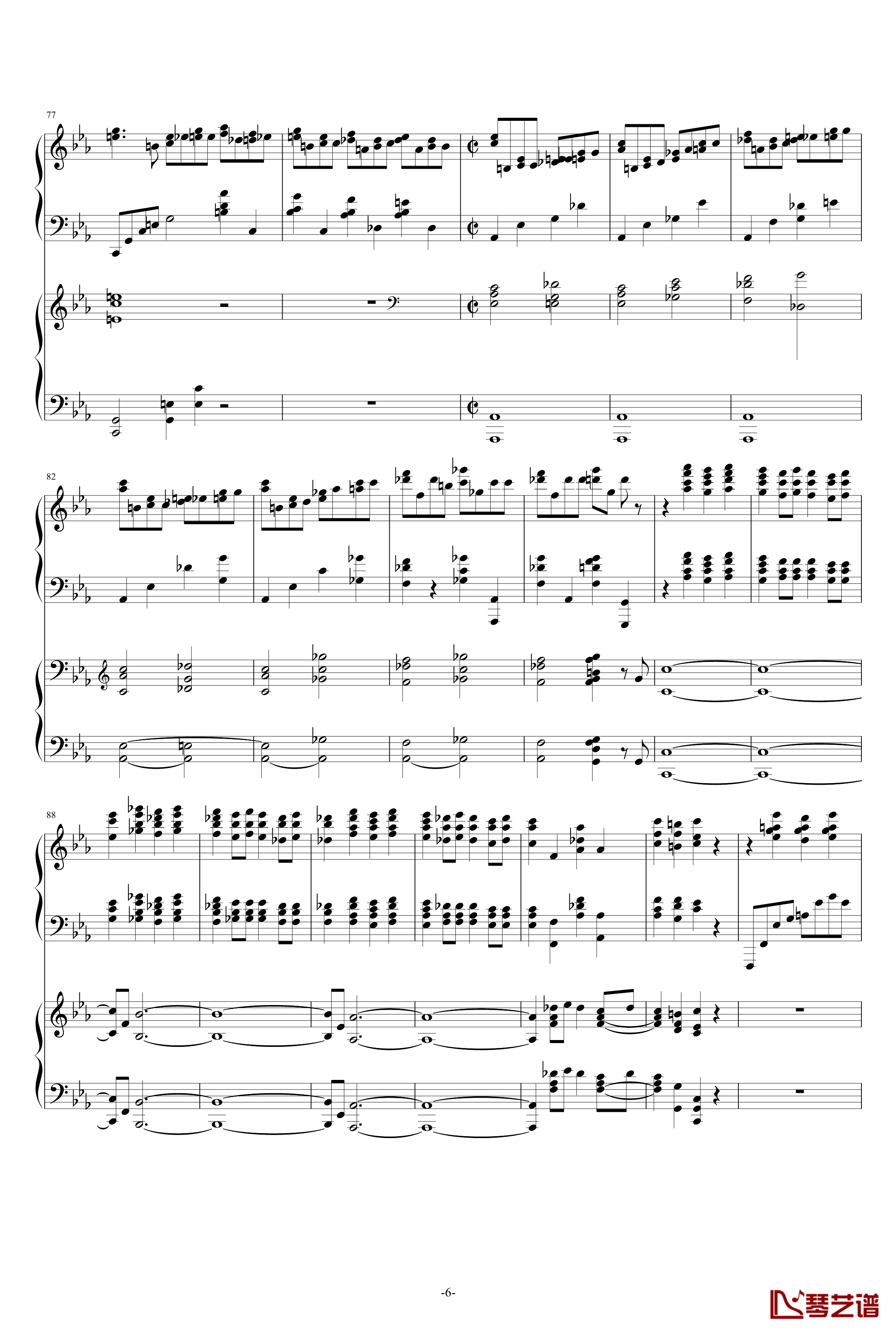 第二钢琴协奏曲第三乐章钢琴谱-拉赫玛尼诺夫6