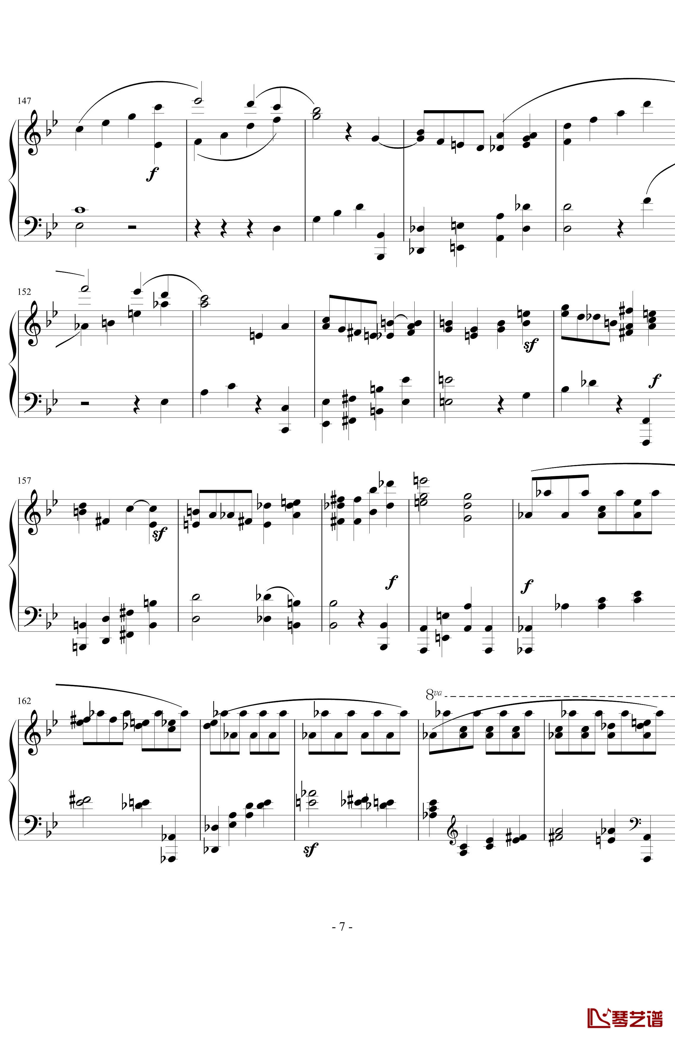 莫扎特第四十交响曲第四乐章钢琴谱-莫扎特7