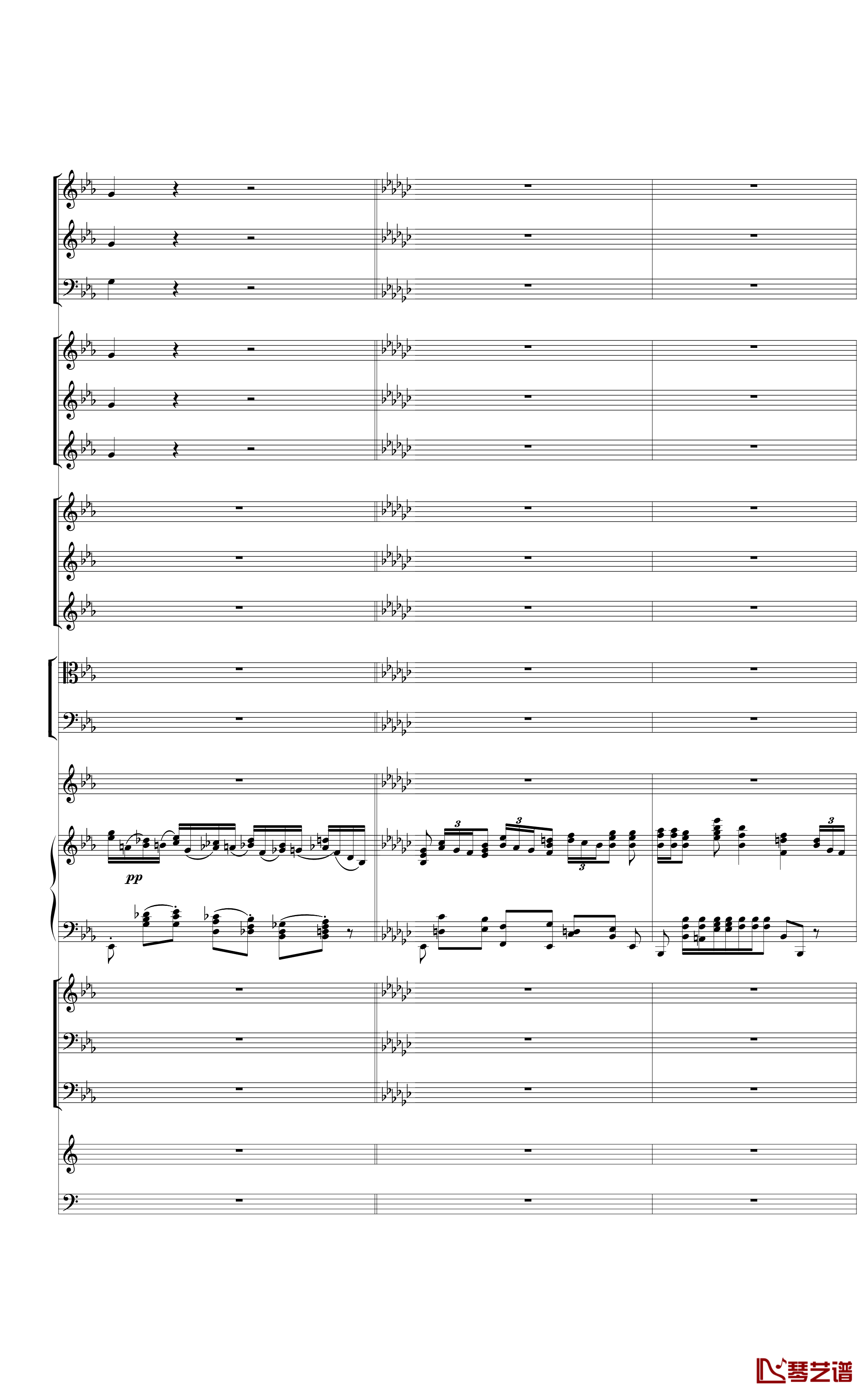 Piano Concerto No.3 in E Flat minor,I钢琴谱-热情而辉煌12