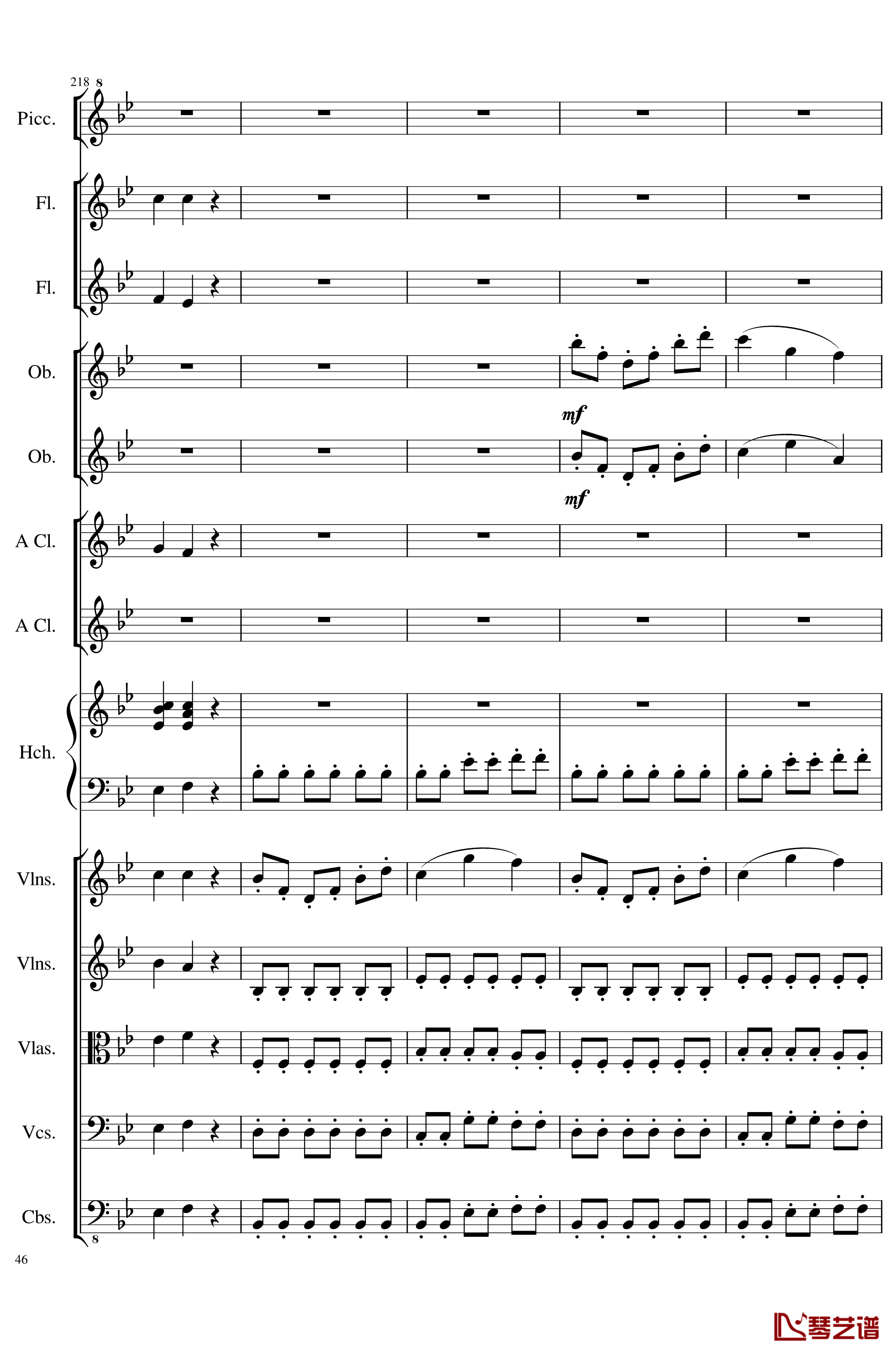 7 Contredanses No.1-7, Op.124钢琴谱-7首乡村舞曲，第一至第七，作品124-一个球46