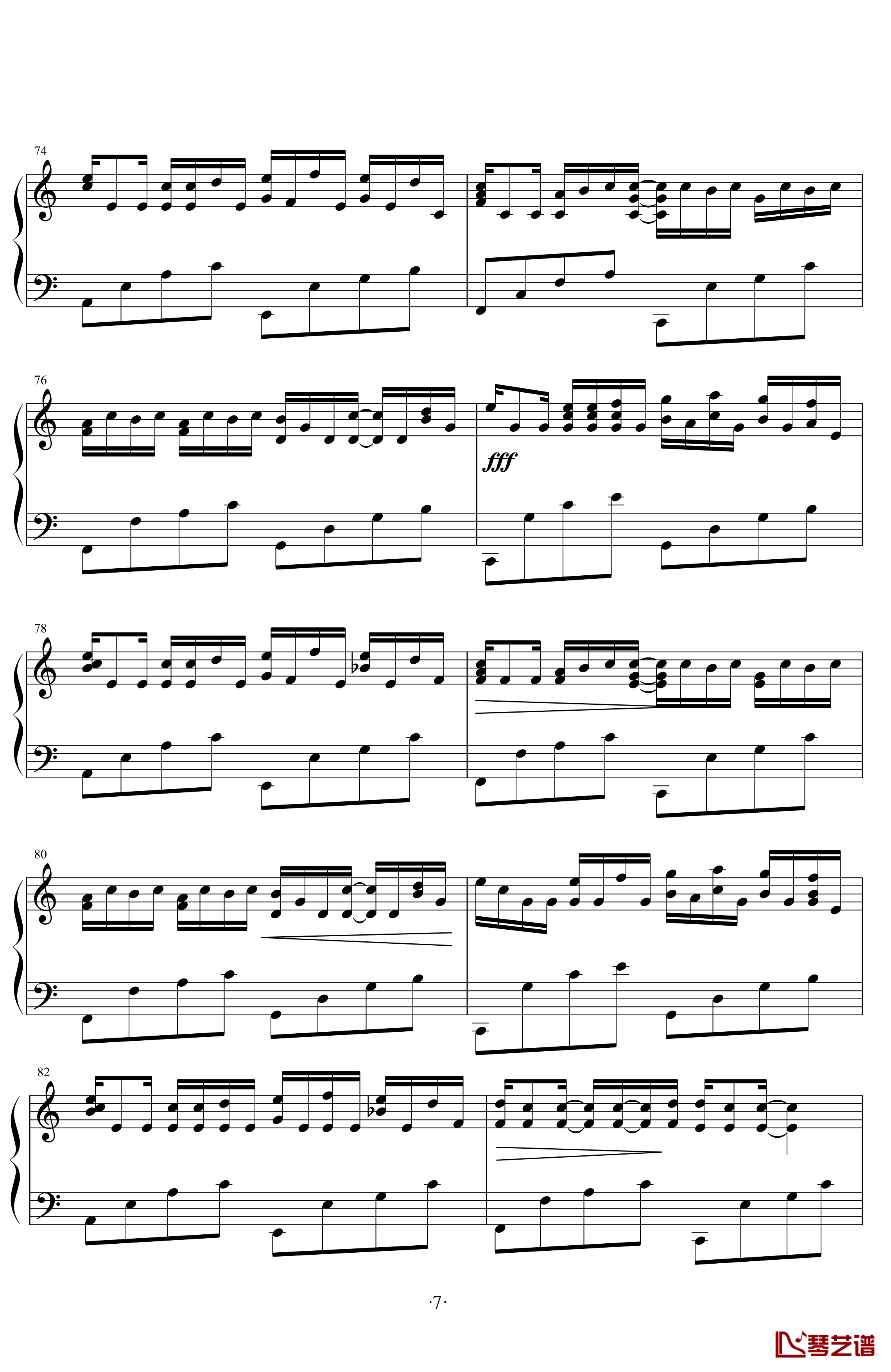 卡农变奏曲钢琴谱-Variations on the Canon by Pachelbel V.L.最终定本-George Winston7