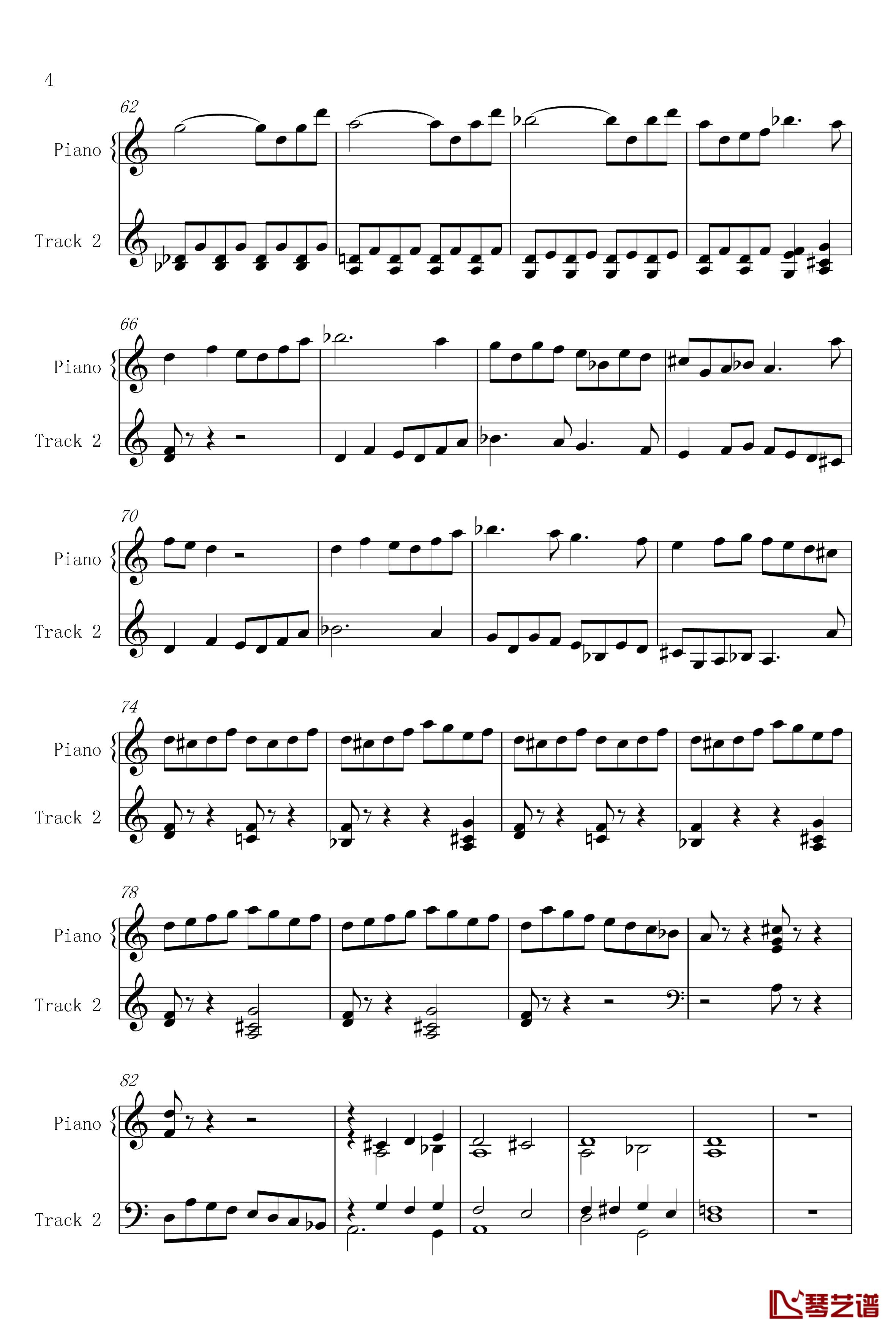 菲比赫小奏鸣曲钢琴谱-第一、二乐章-菲比赫4