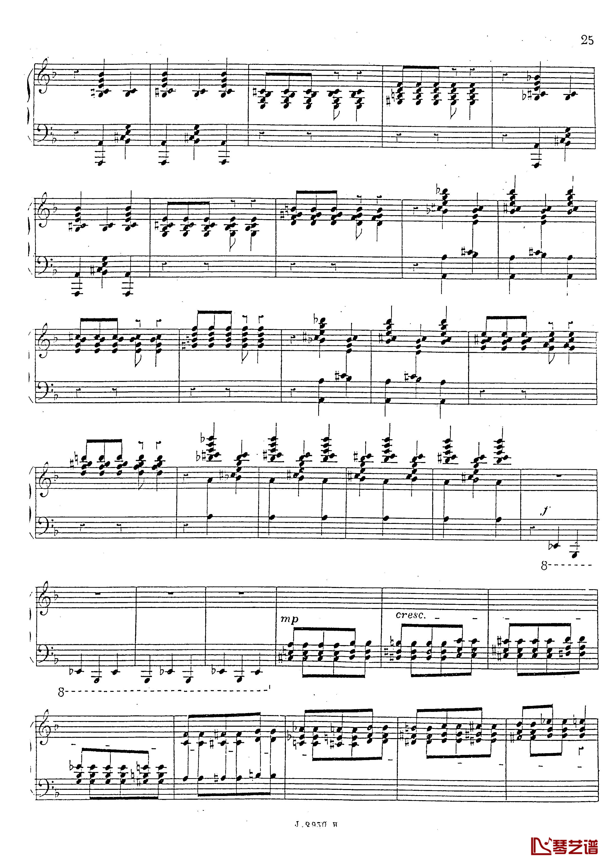 a小调第四钢琴奏鸣曲钢琴谱-安东 鲁宾斯坦- Op.10026