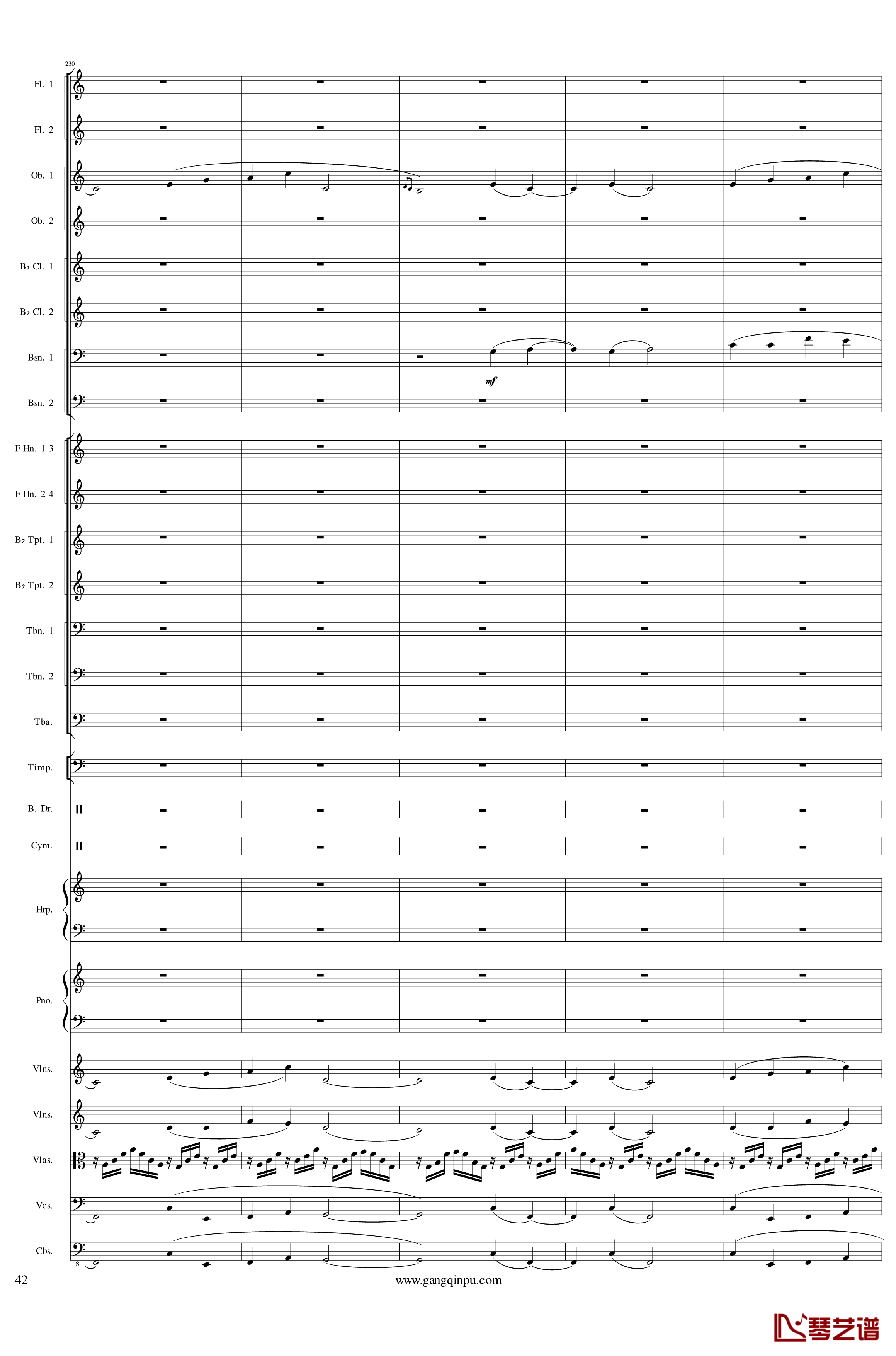 Piano Concerto No.6 in sharp F Minor Op.57 III钢琴谱-一个球42