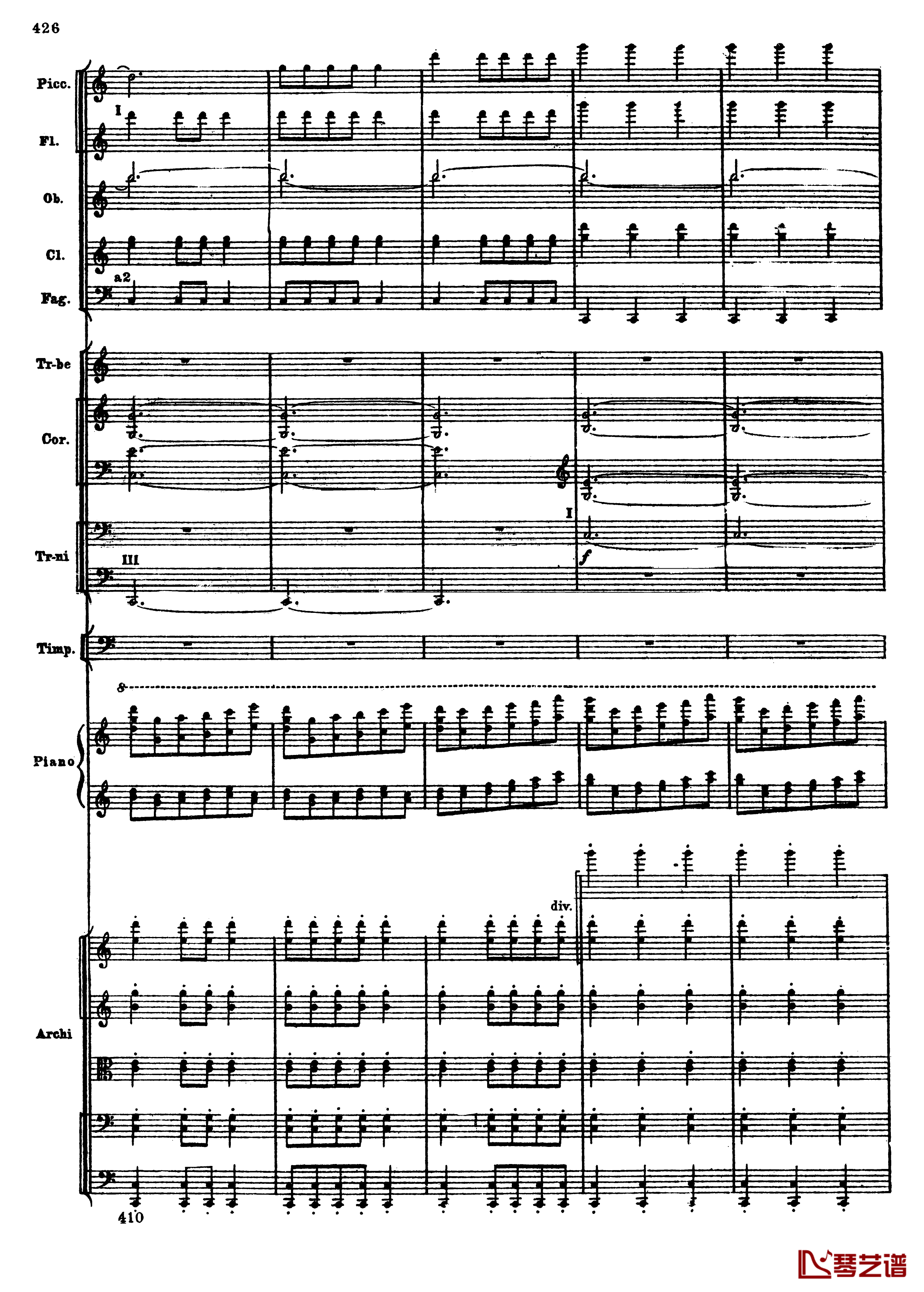 普罗科菲耶夫第三钢琴协奏曲钢琴谱-总谱-普罗科非耶夫158