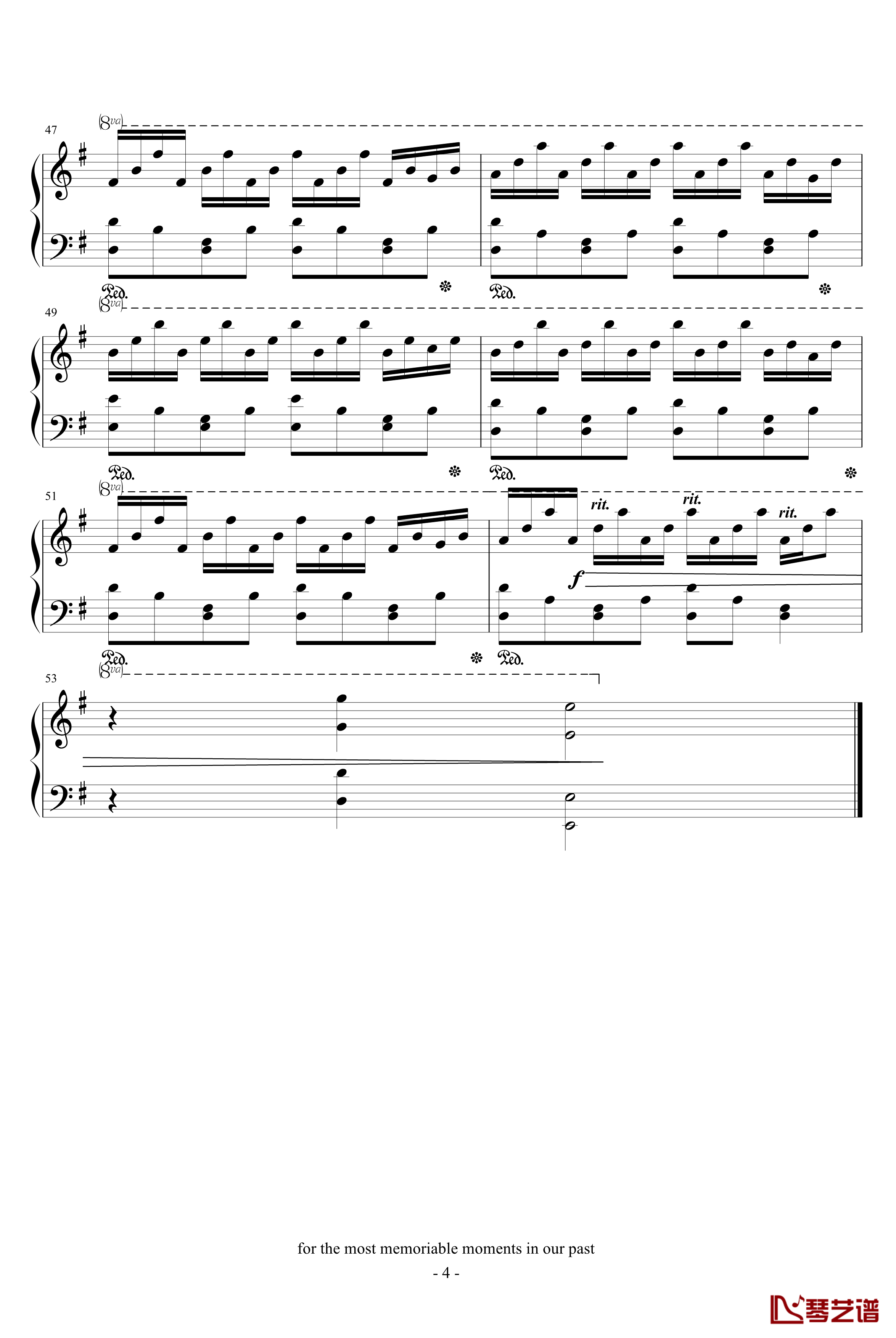天使爱美丽钢琴谱-Yann Tiersen4
