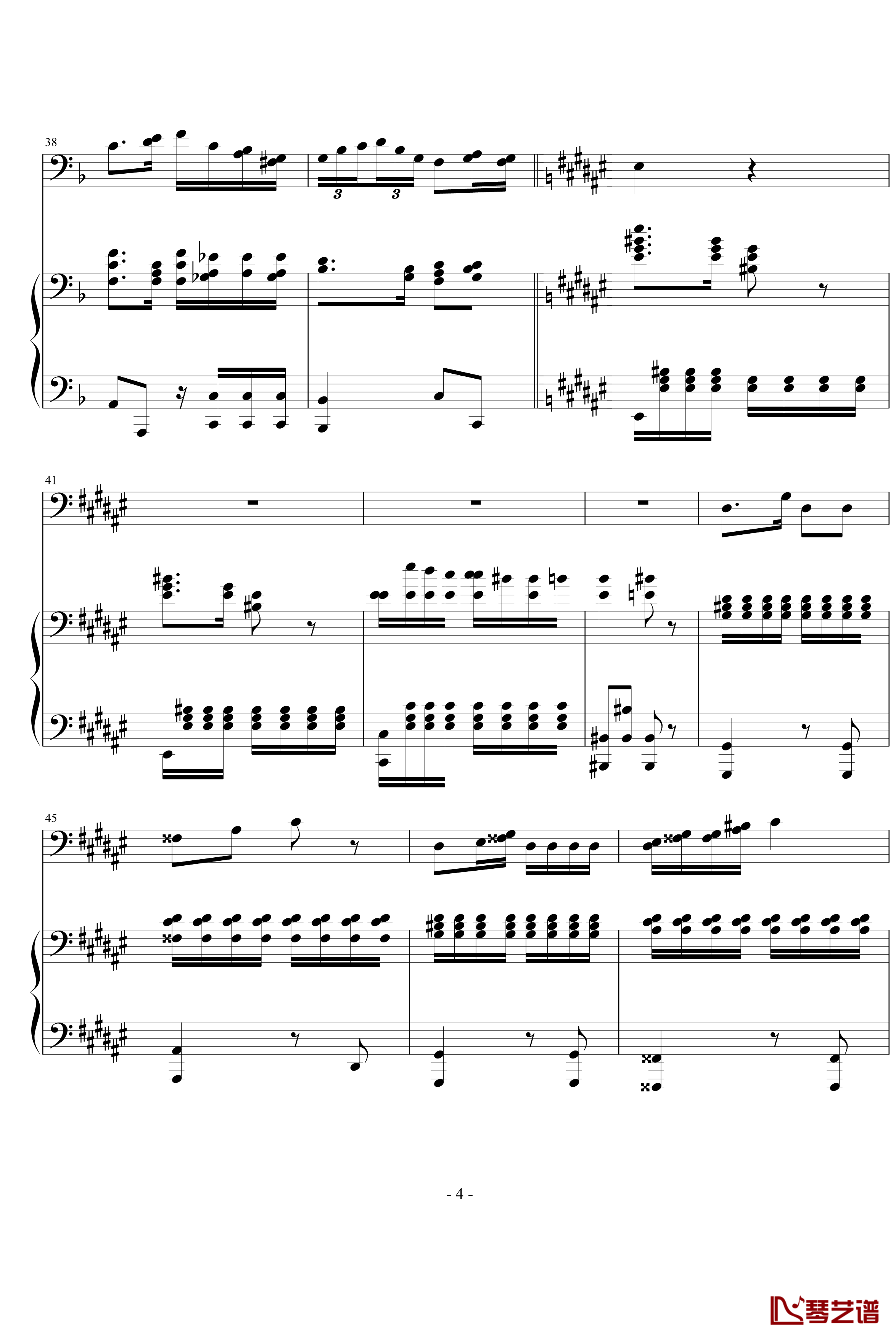 大提琴协奏曲钢琴谱-海顿4