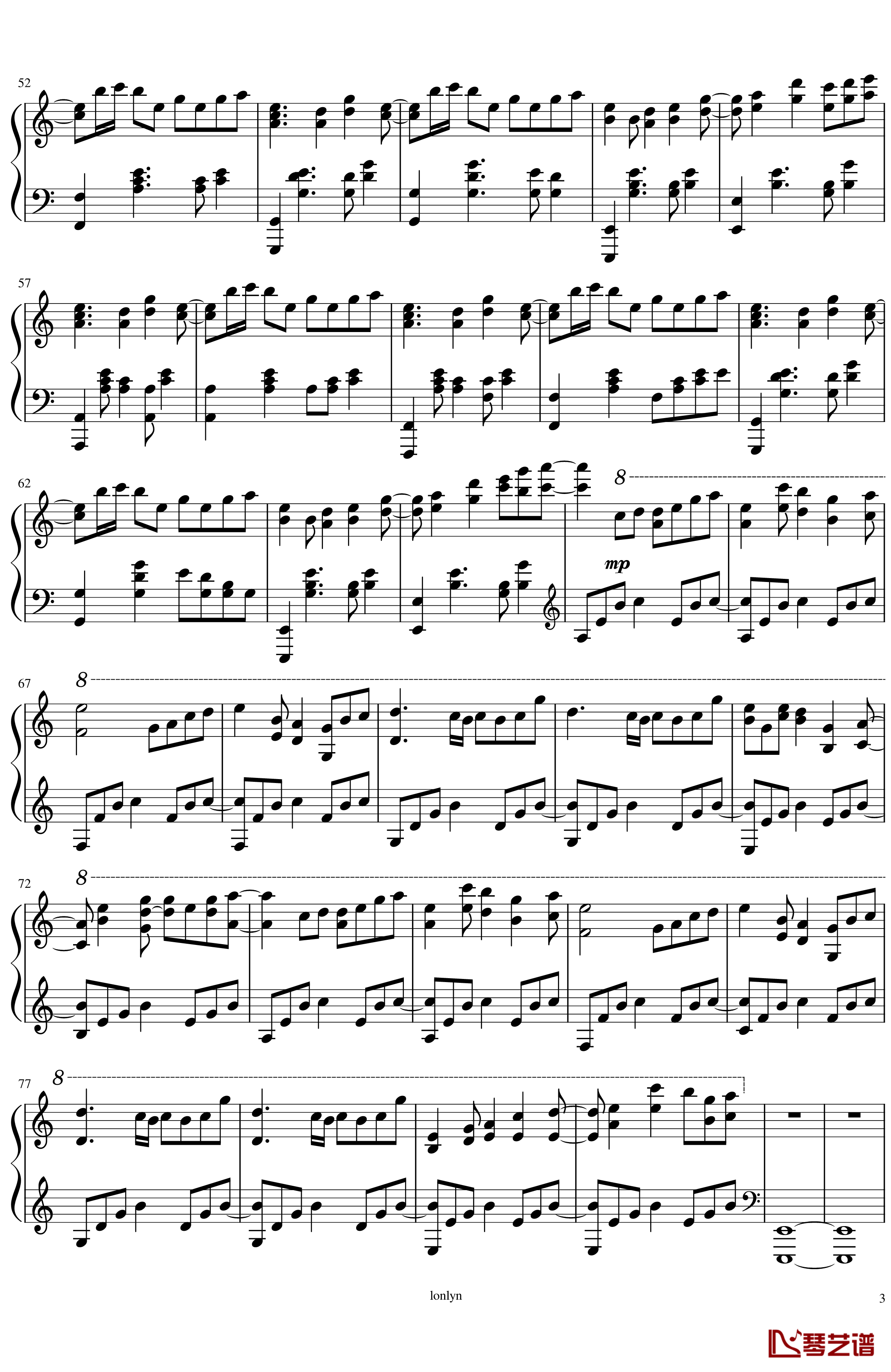 Metheus钢琴谱-ARForest3