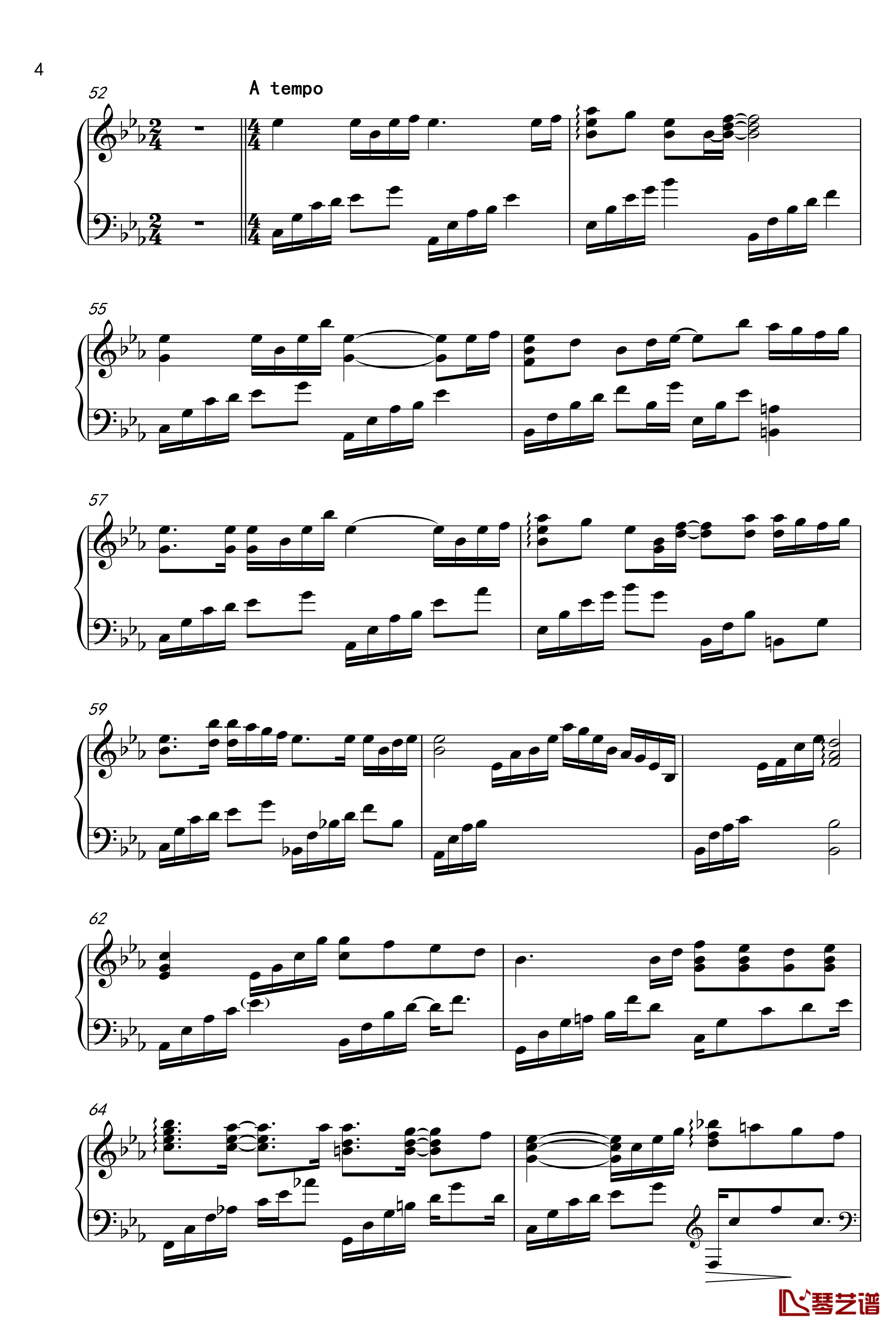 无法实现的约定钢琴谱-V.K4