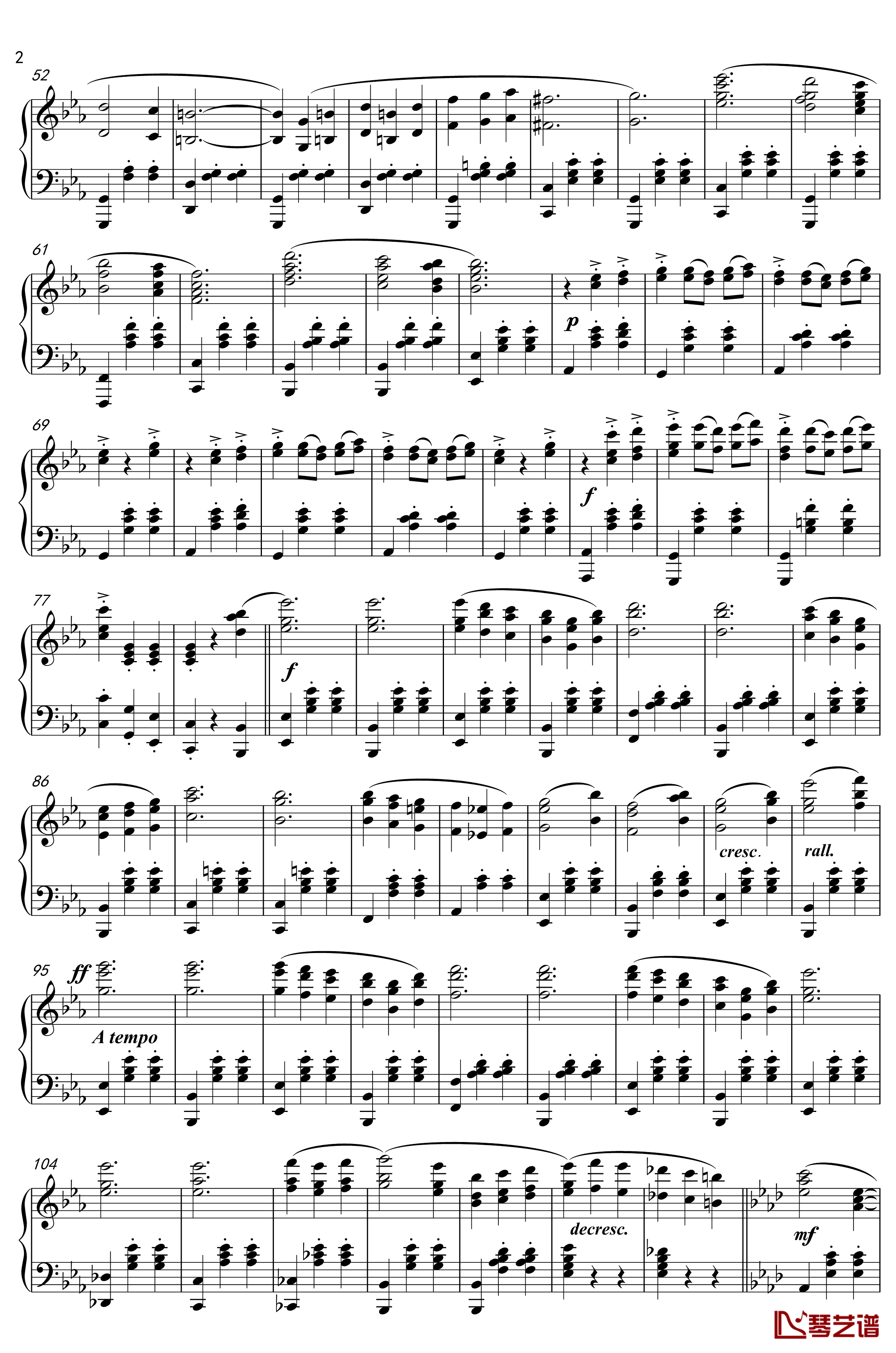 第二号华尔兹钢琴谱-the Second Waltz-Dimitri Shostakovitch2