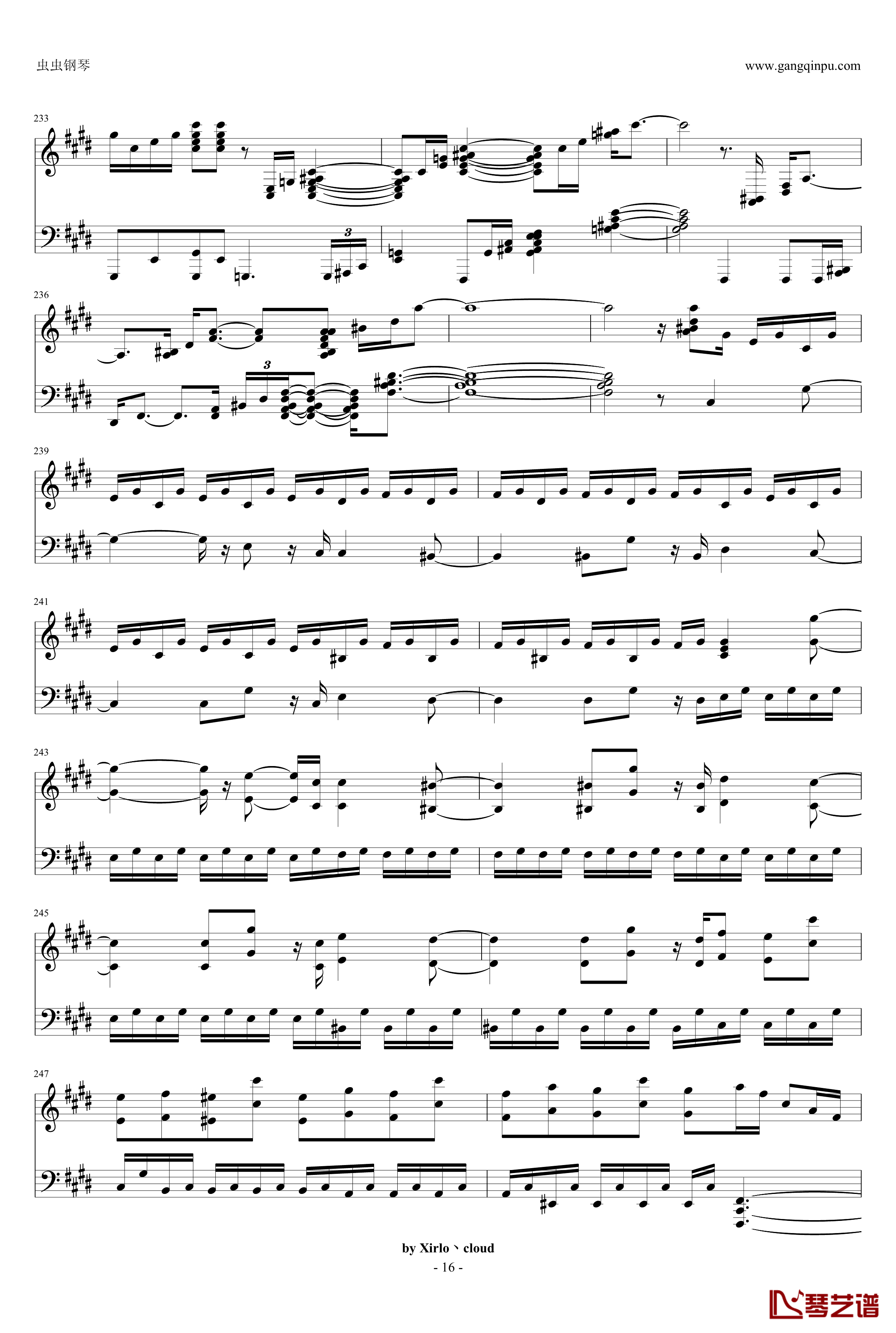 月光奏鸣曲钢琴谱-改编版-贝多芬-beethoven16