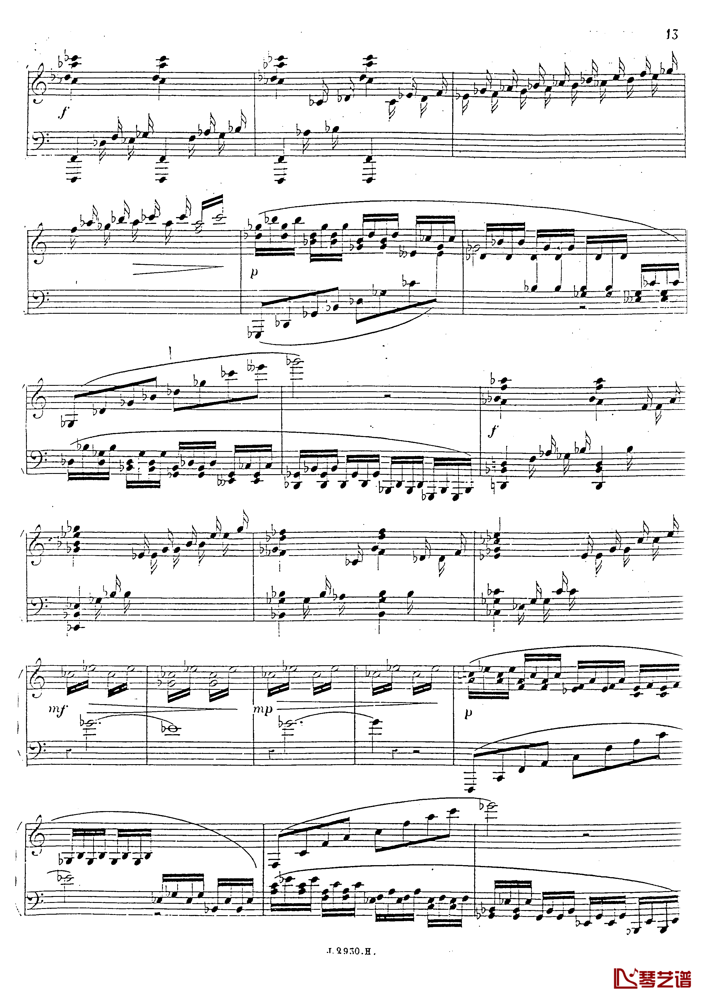 a小调第四钢琴奏鸣曲钢琴谱-安东 鲁宾斯坦- Op.10014