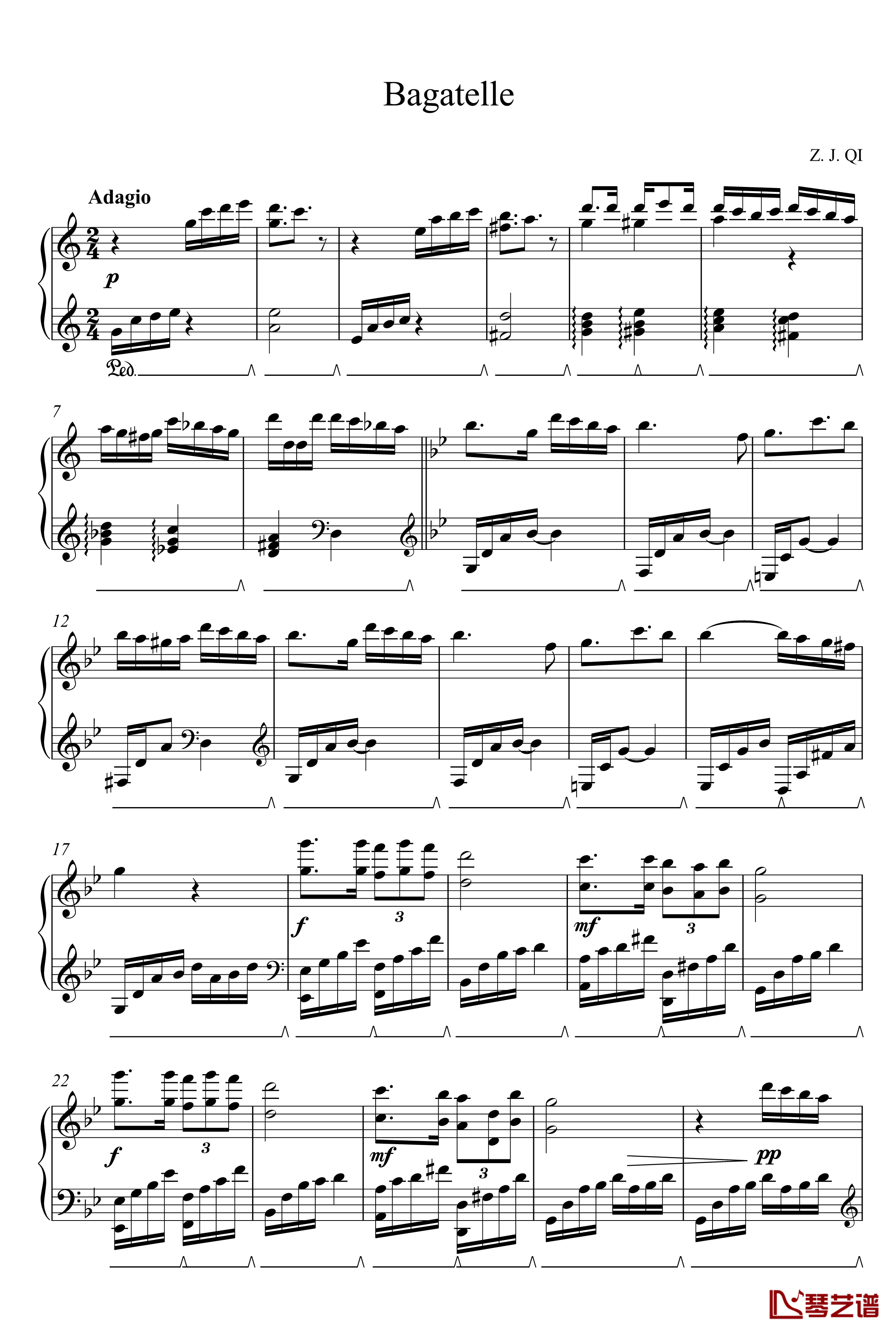  Bagatelle No. 2钢琴谱-漆政-Z41