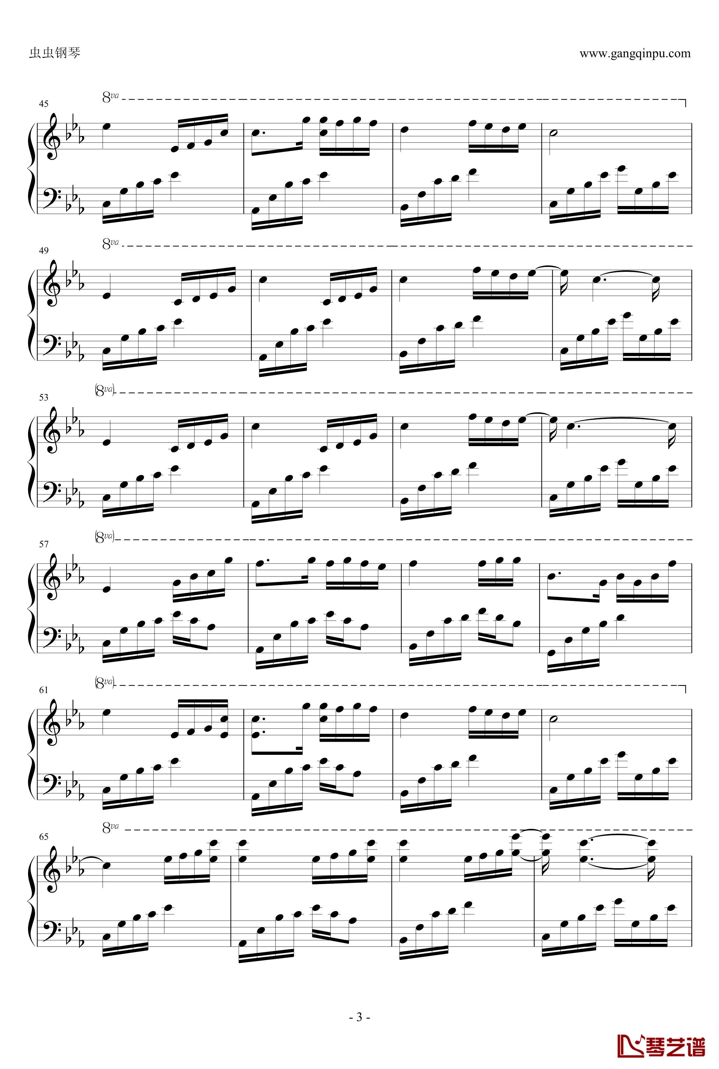 夜的钢琴曲五钢琴谱-绝对完整版-石进3