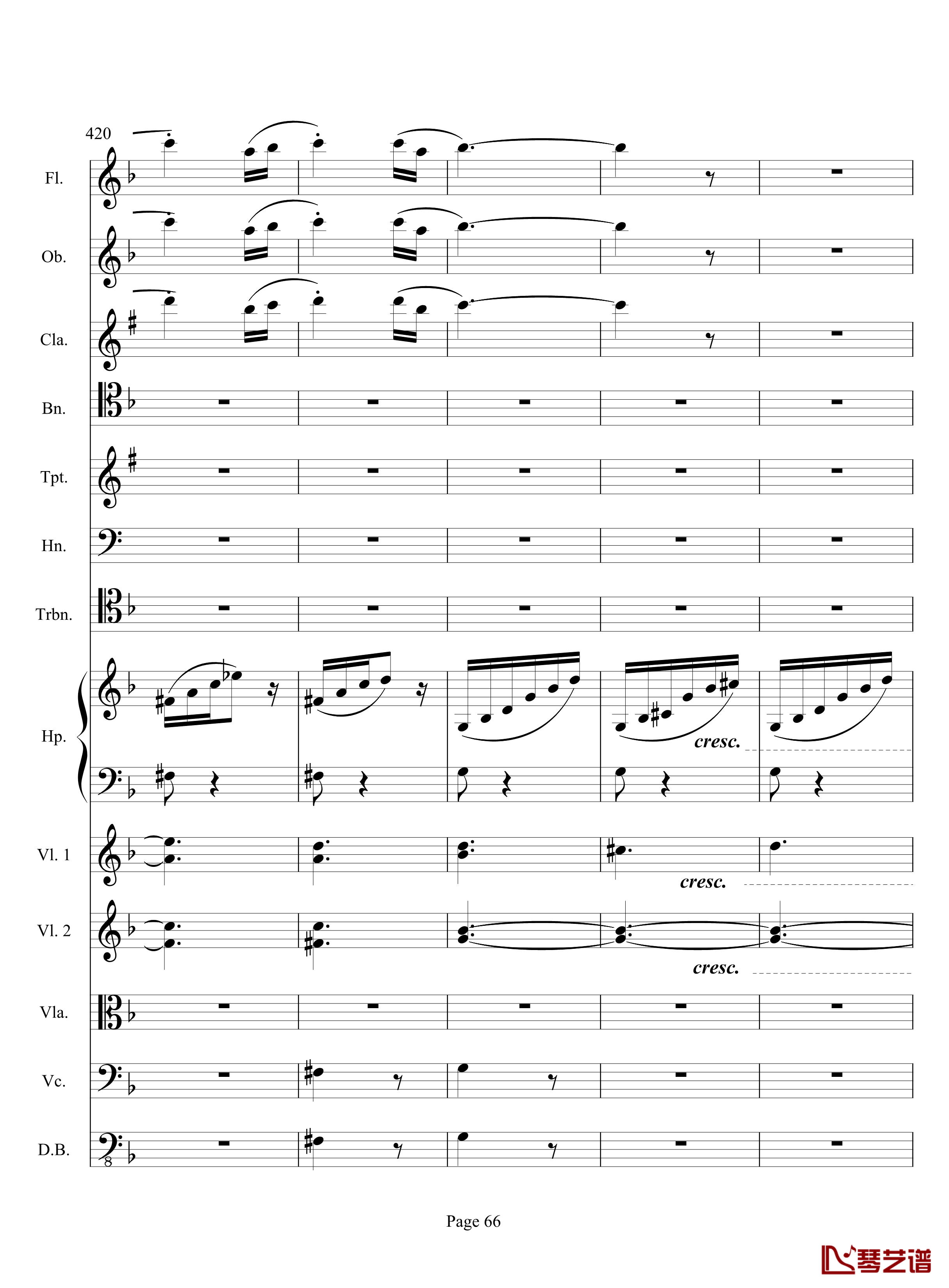 奏鸣曲之交响钢琴谱-第17首-Ⅲ-贝多芬-beethoven66