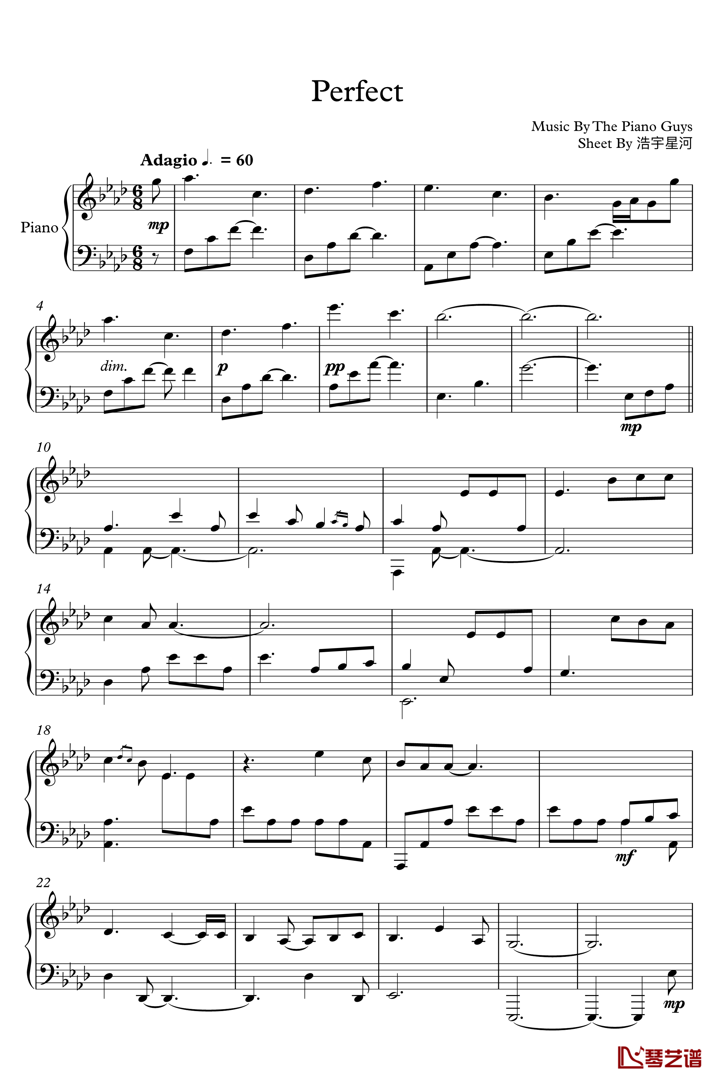 Perfect钢琴谱-the Piano Guys1