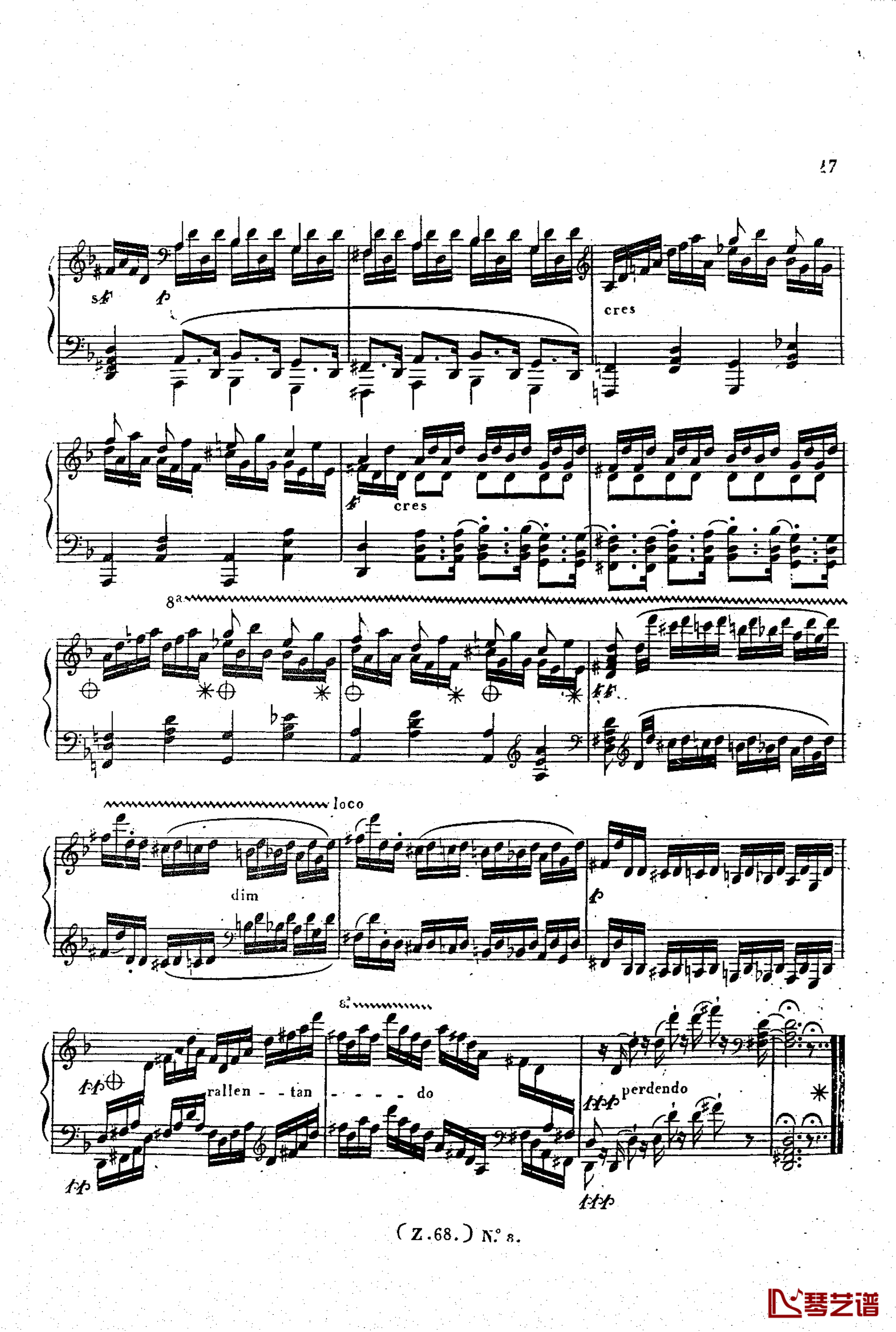  d小调第六钢琴奏鸣曲 Op.124钢琴谱-车尔尼-Czerny18