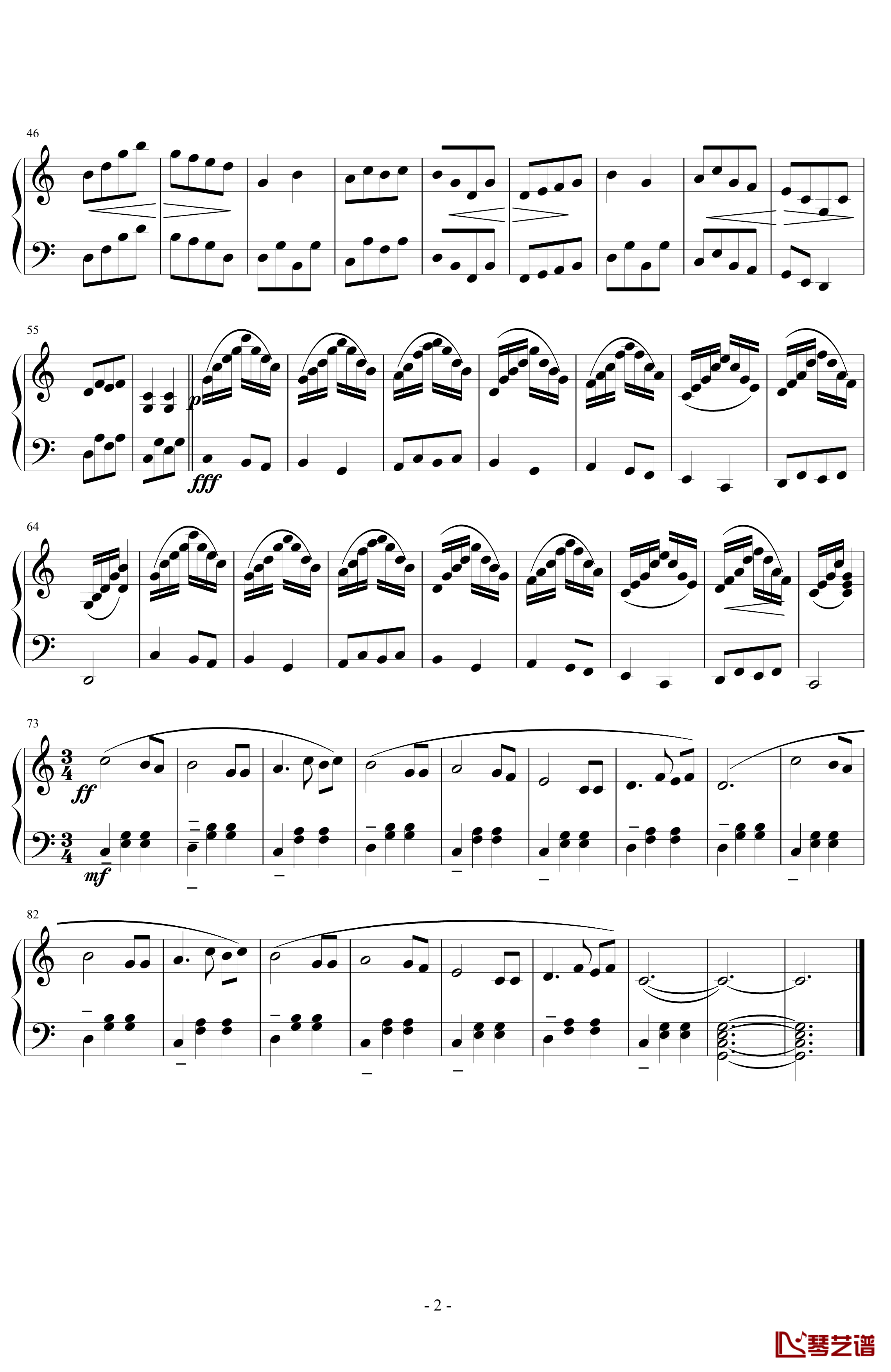 C大调前奏曲2钢琴谱-makang19982