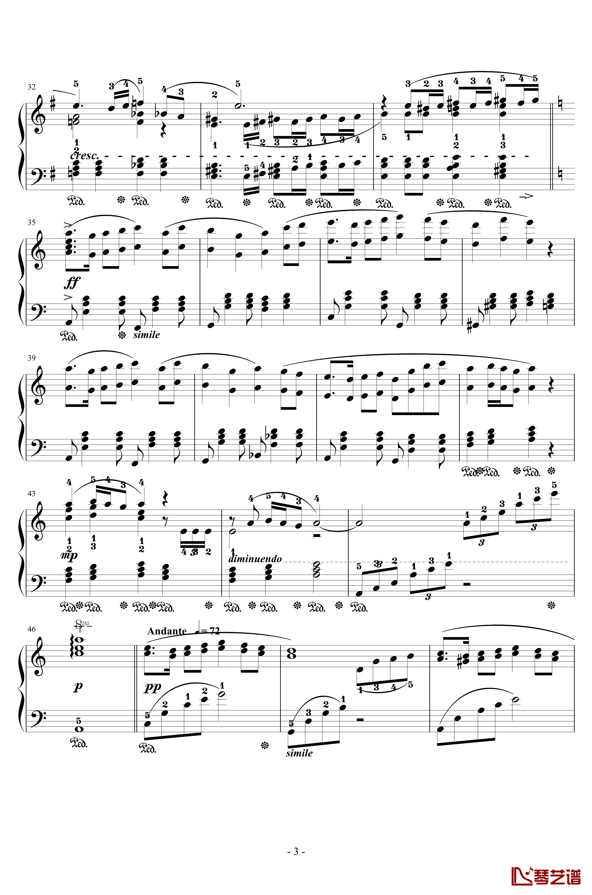Ronfaure钢琴谱-Orchestra Version-FFXI -植松伸夫3
