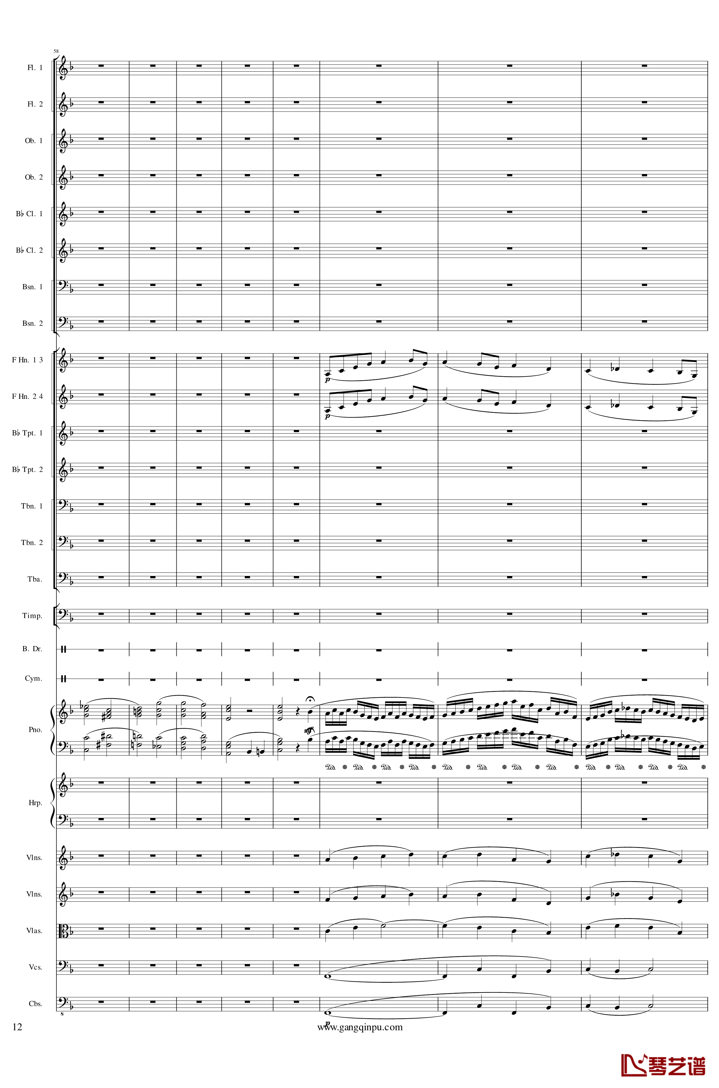 Piano Concerto No.6 in sharp F Minor Op.57 II钢琴谱-一个球12