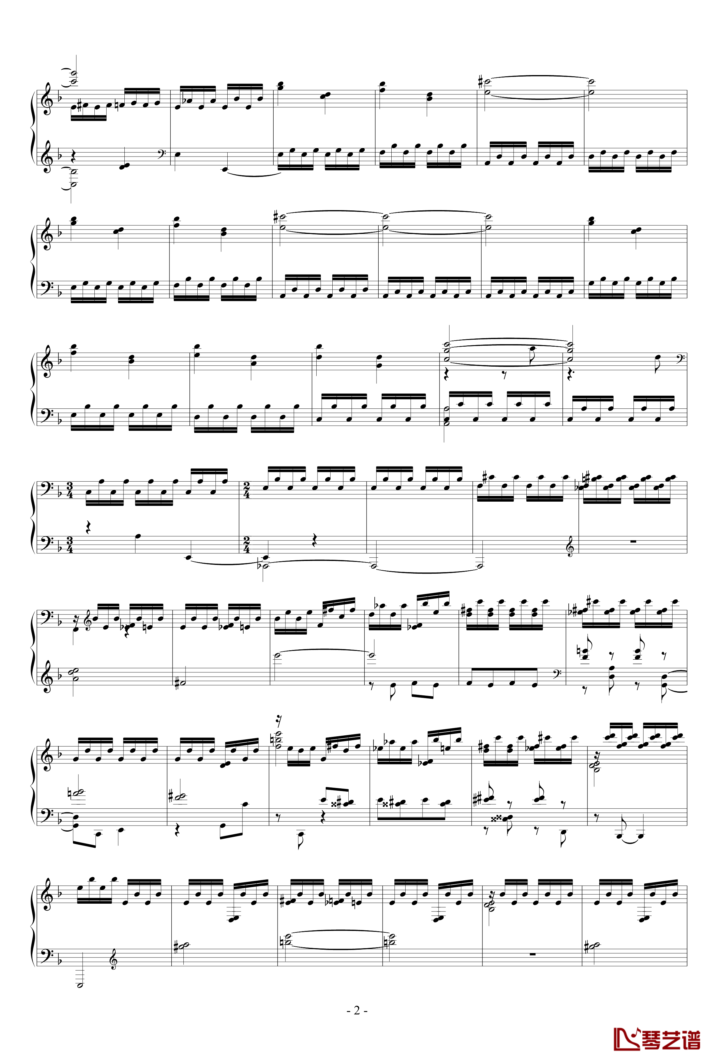 爆竹钢琴谱-冥想集-升c小调2