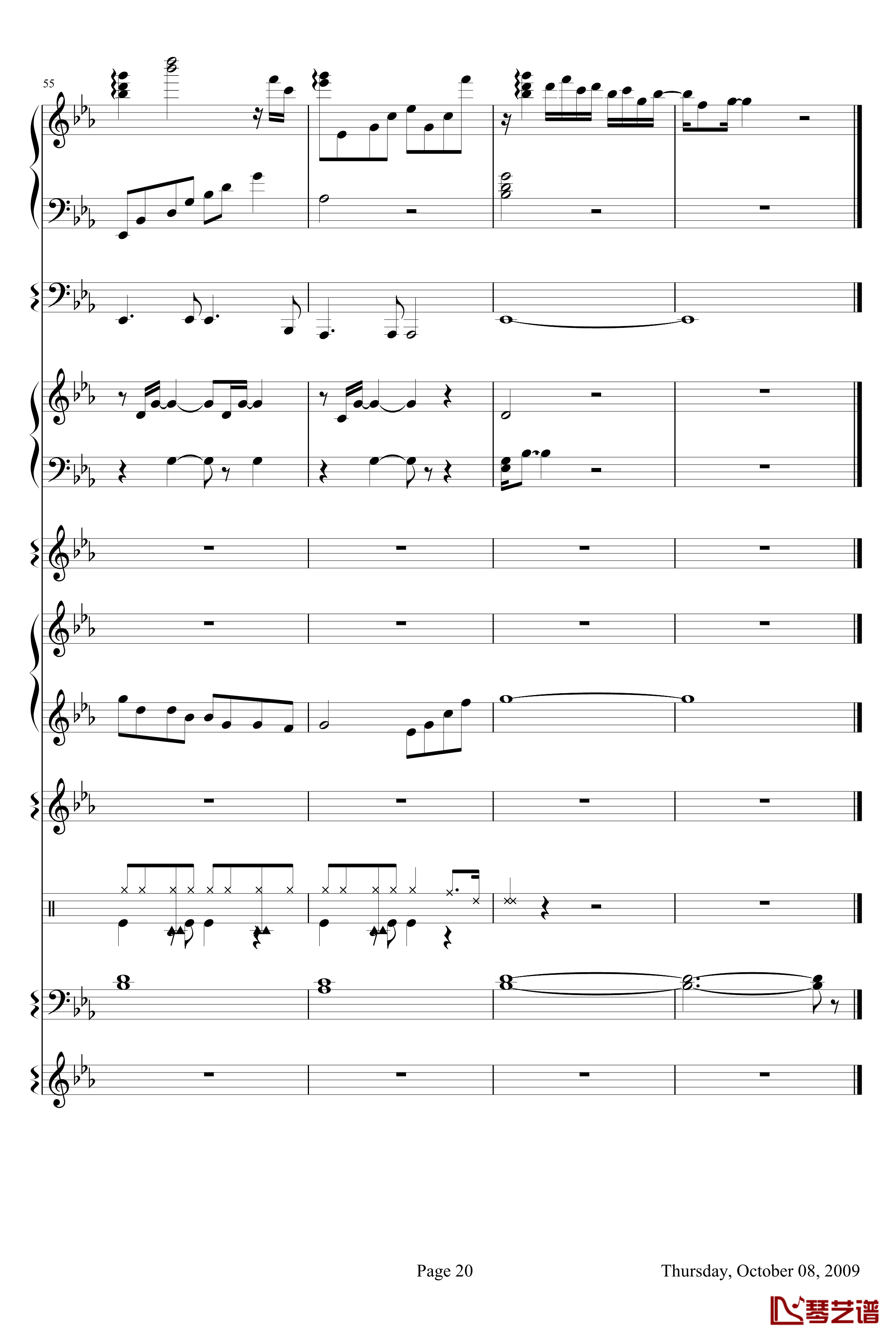威尼斯无名士钢琴谱-欧美经典-克莱德曼20