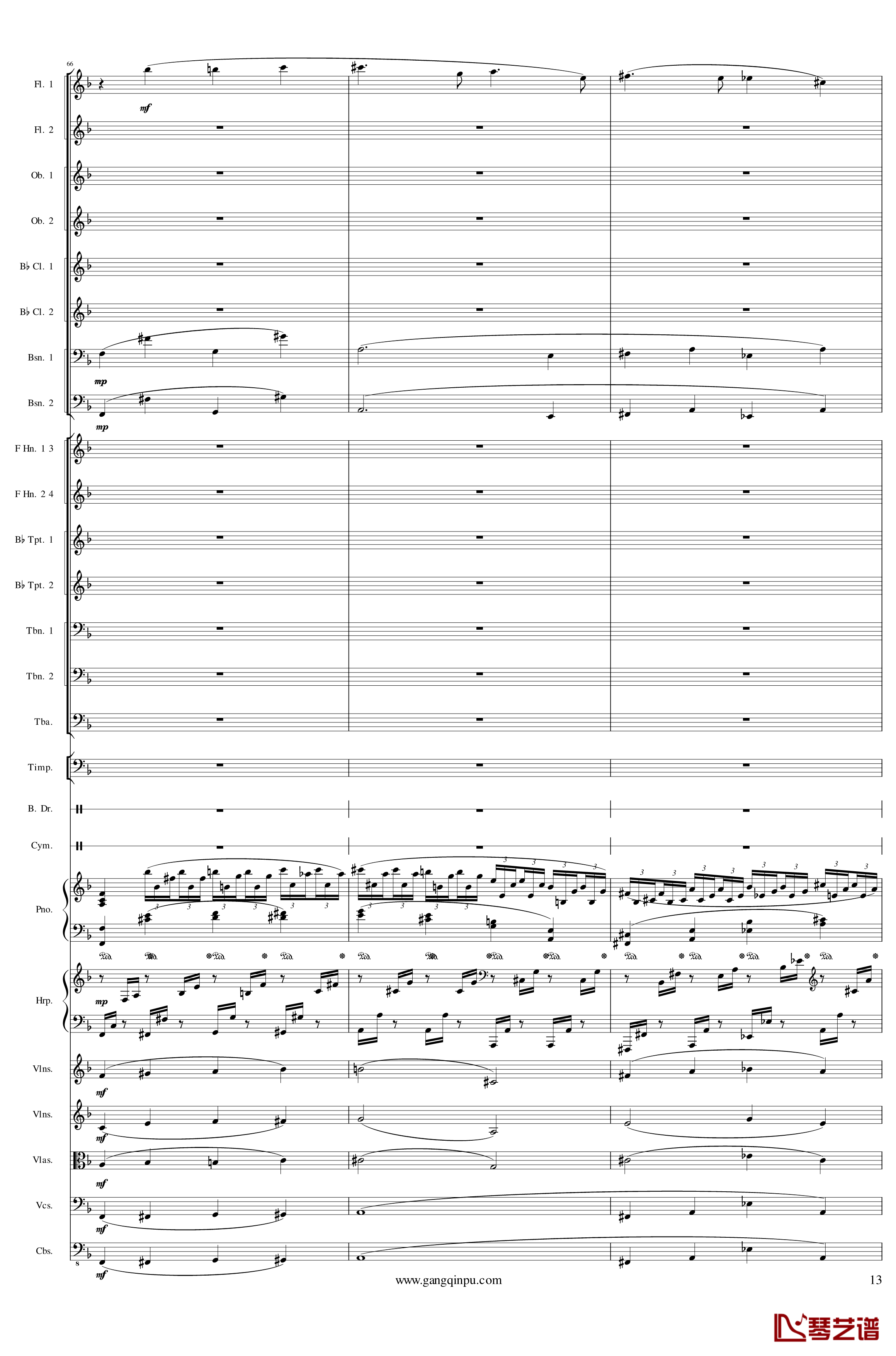 Piano Concerto No.6 in sharp F Minor Op.57 II钢琴谱-一个球13