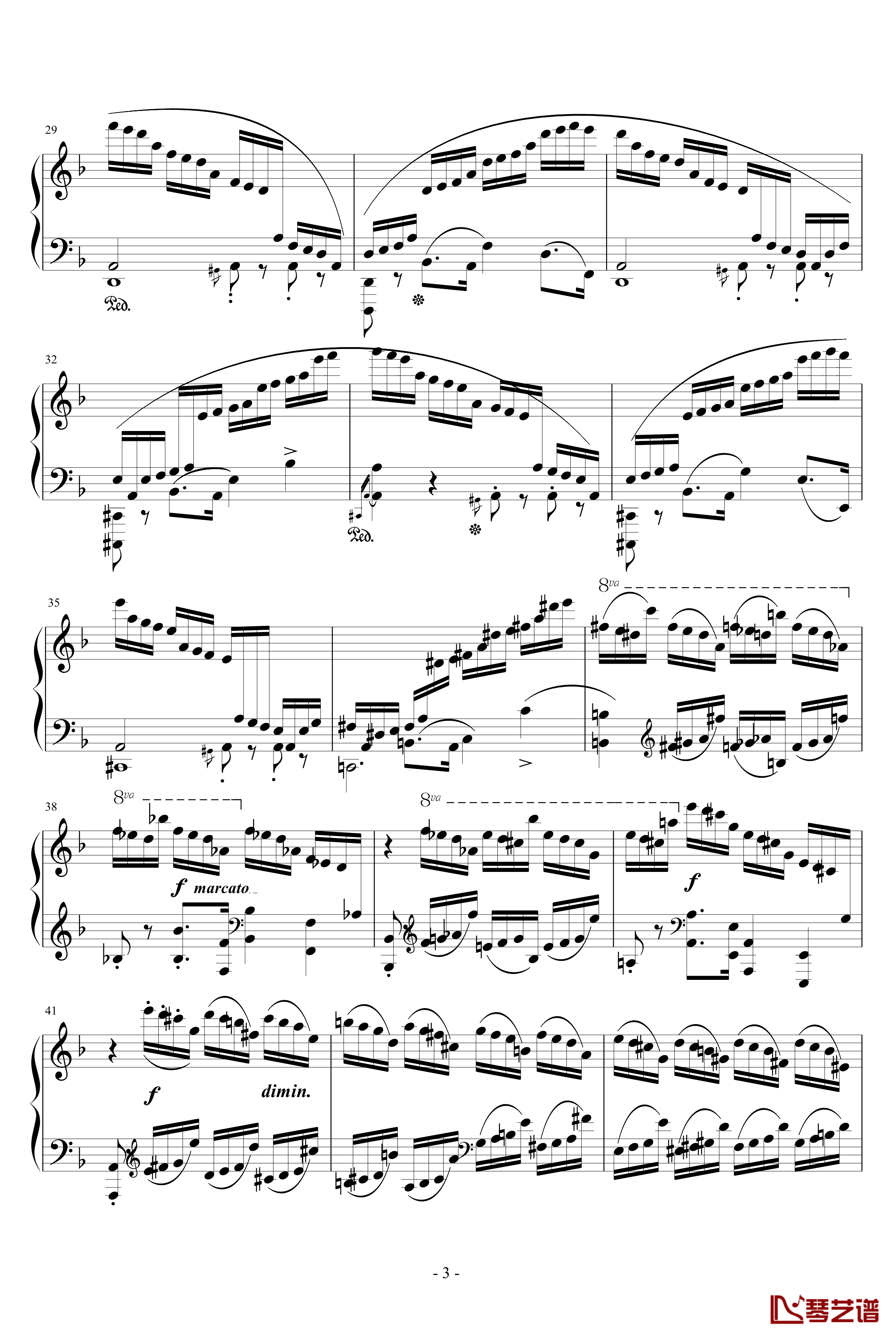 肖邦练习曲8钢琴谱-肖邦-chopin3