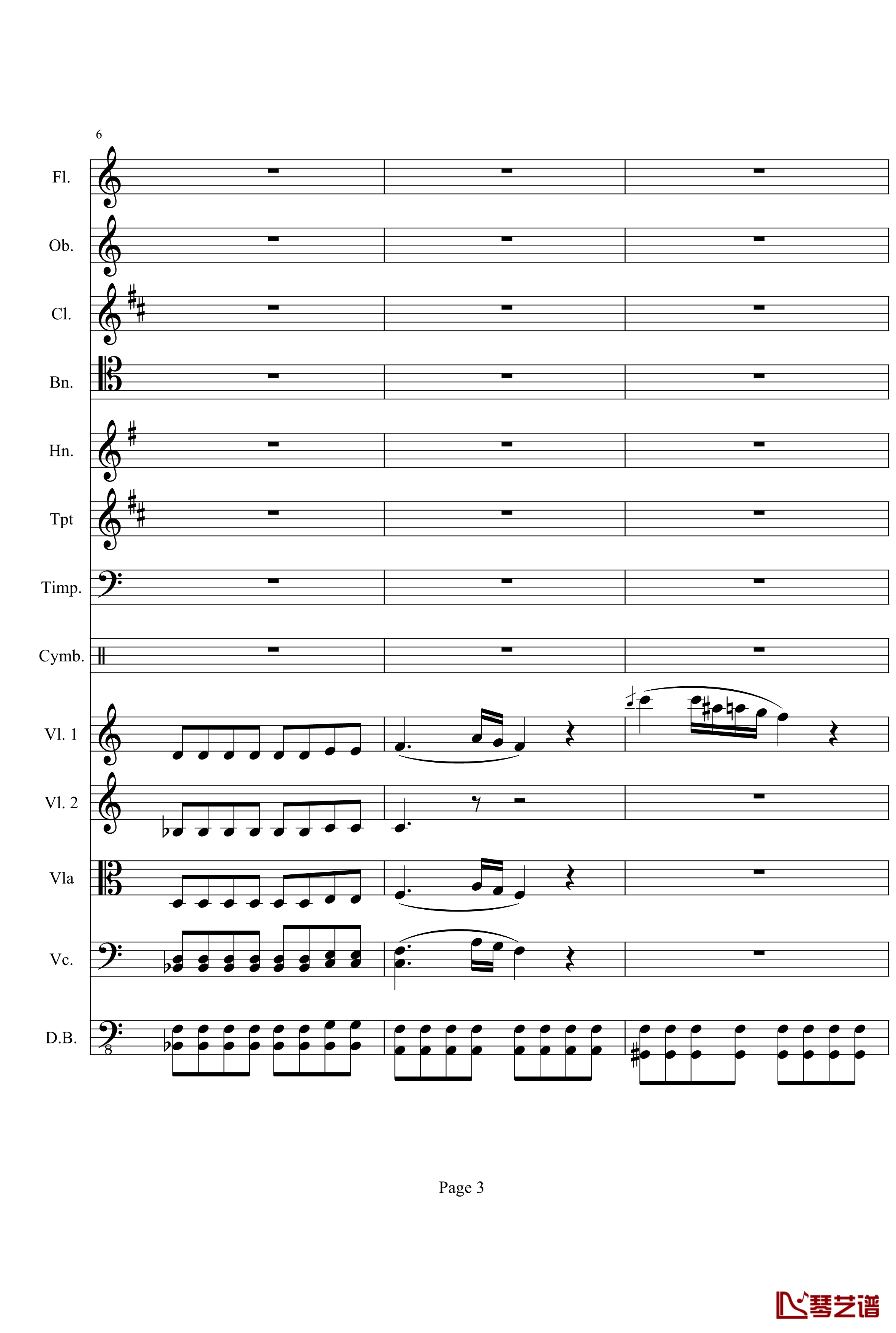 奏鸣曲之交响钢琴谱-第21首-Ⅰ-贝多芬-beethoven3