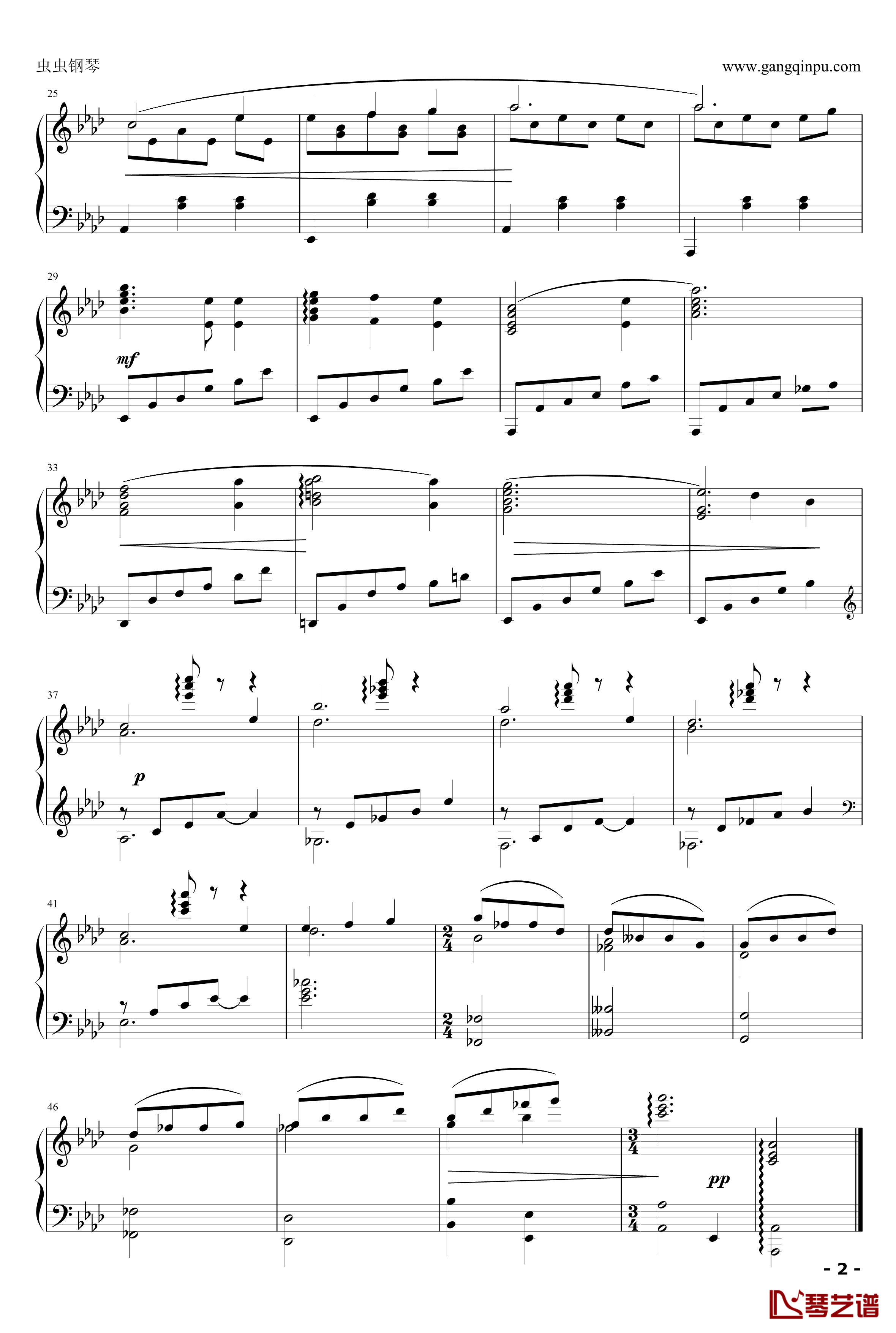 雪绒花钢琴谱-和声优美版-雨田-音乐之声2
