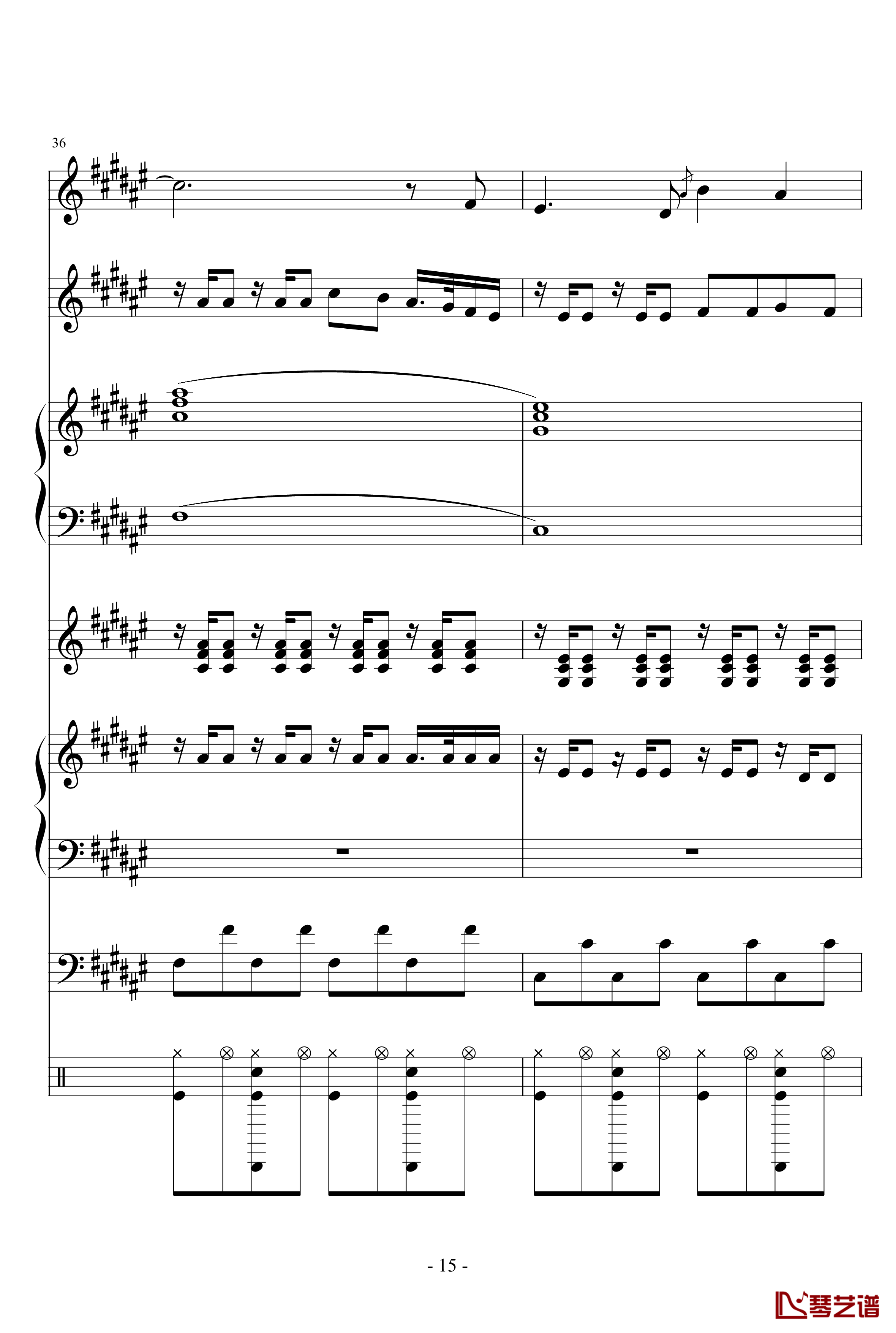 Faded钢琴谱-yiliang15