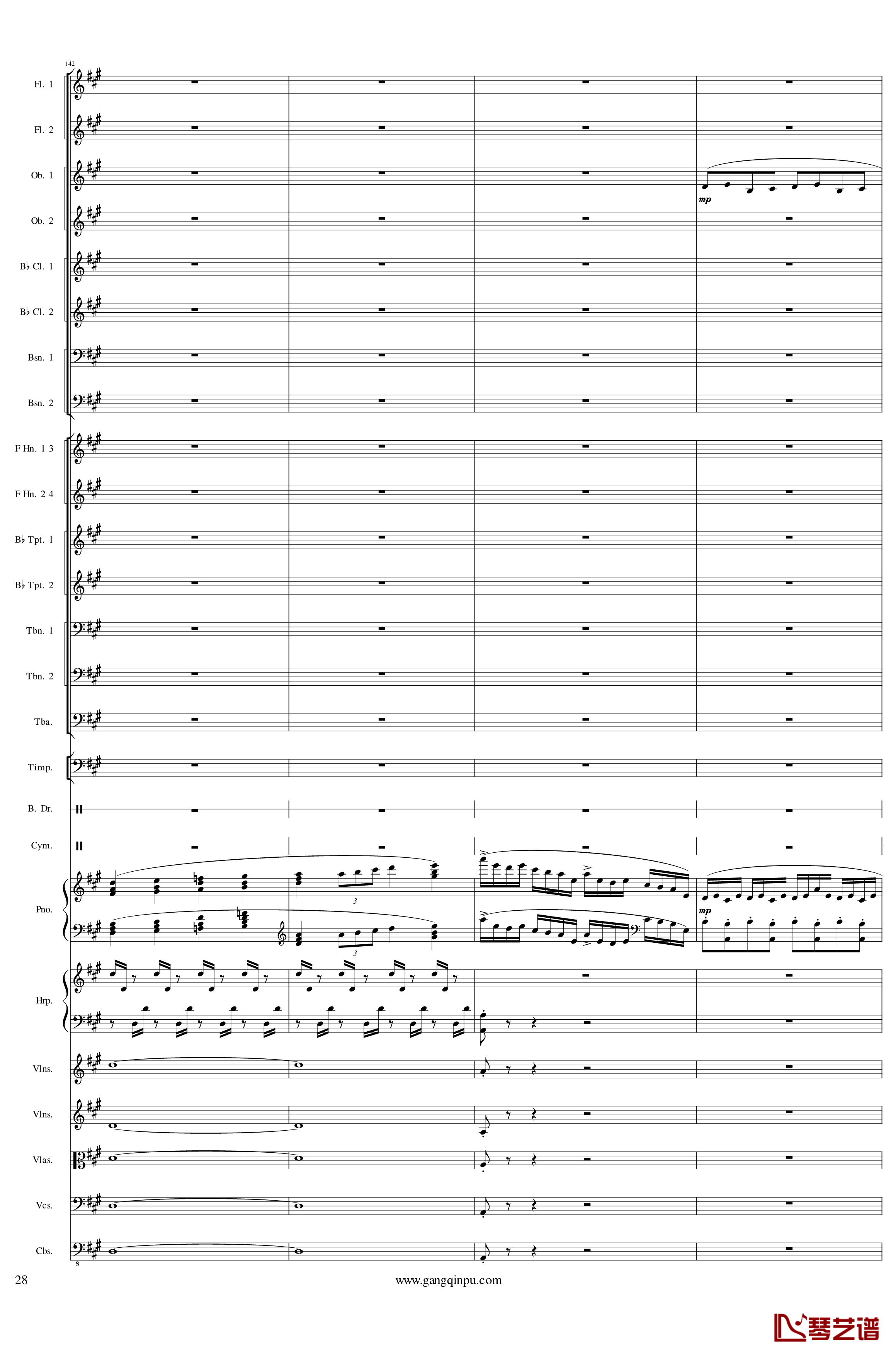 Piano Concerto No.6 in sharp F Minor Op.57 II钢琴谱-一个球28
