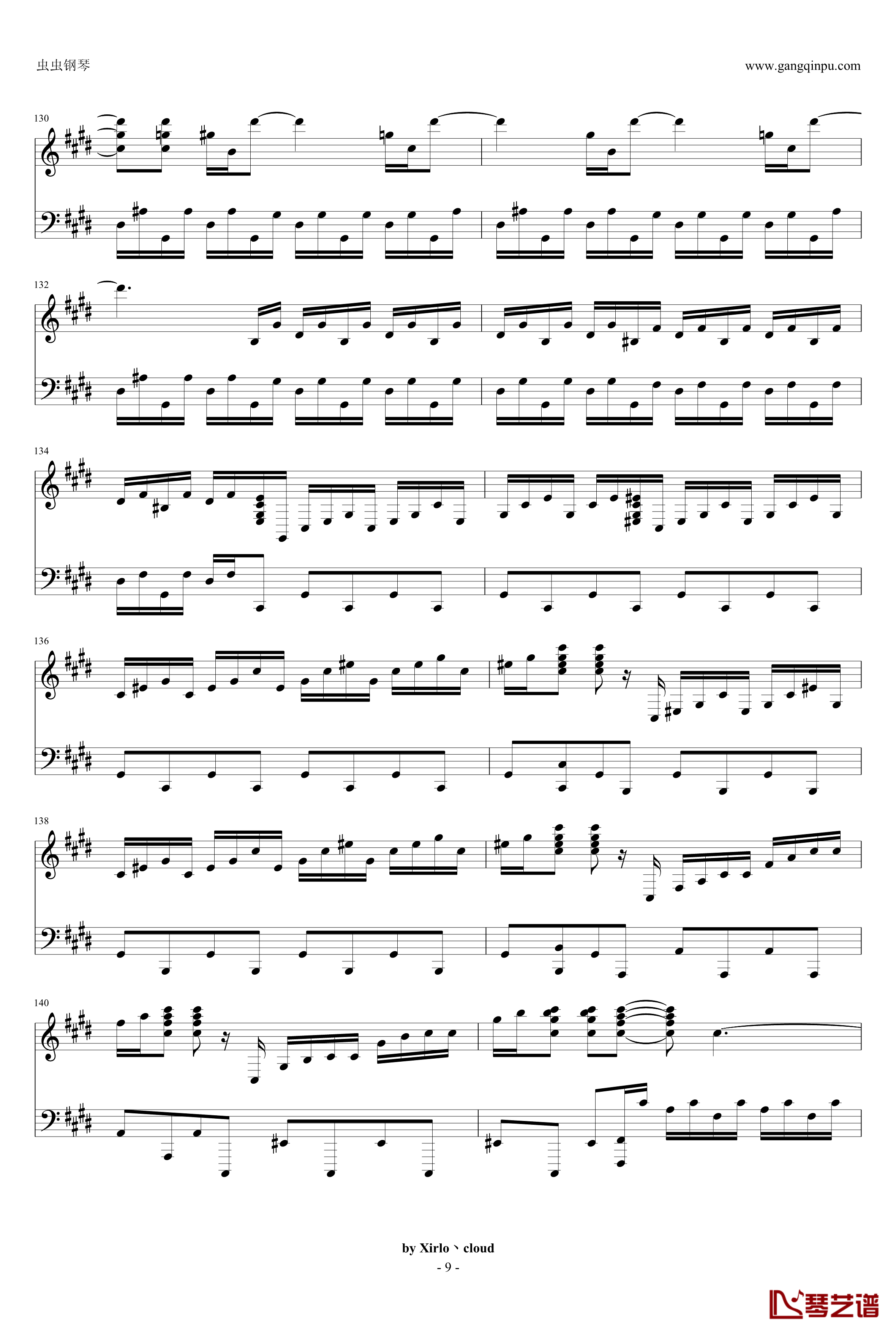 月光奏鸣曲钢琴谱-改编版-贝多芬-beethoven9