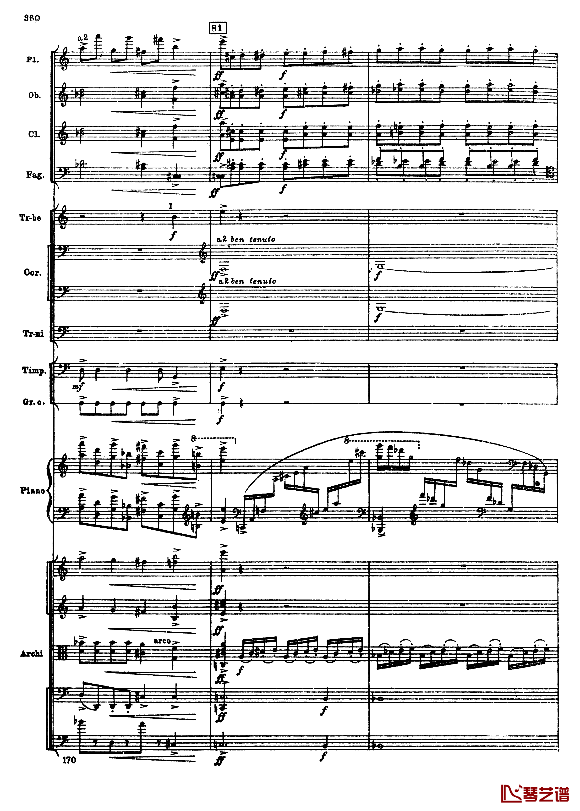 普罗科菲耶夫第三钢琴协奏曲钢琴谱-总谱-普罗科非耶夫92