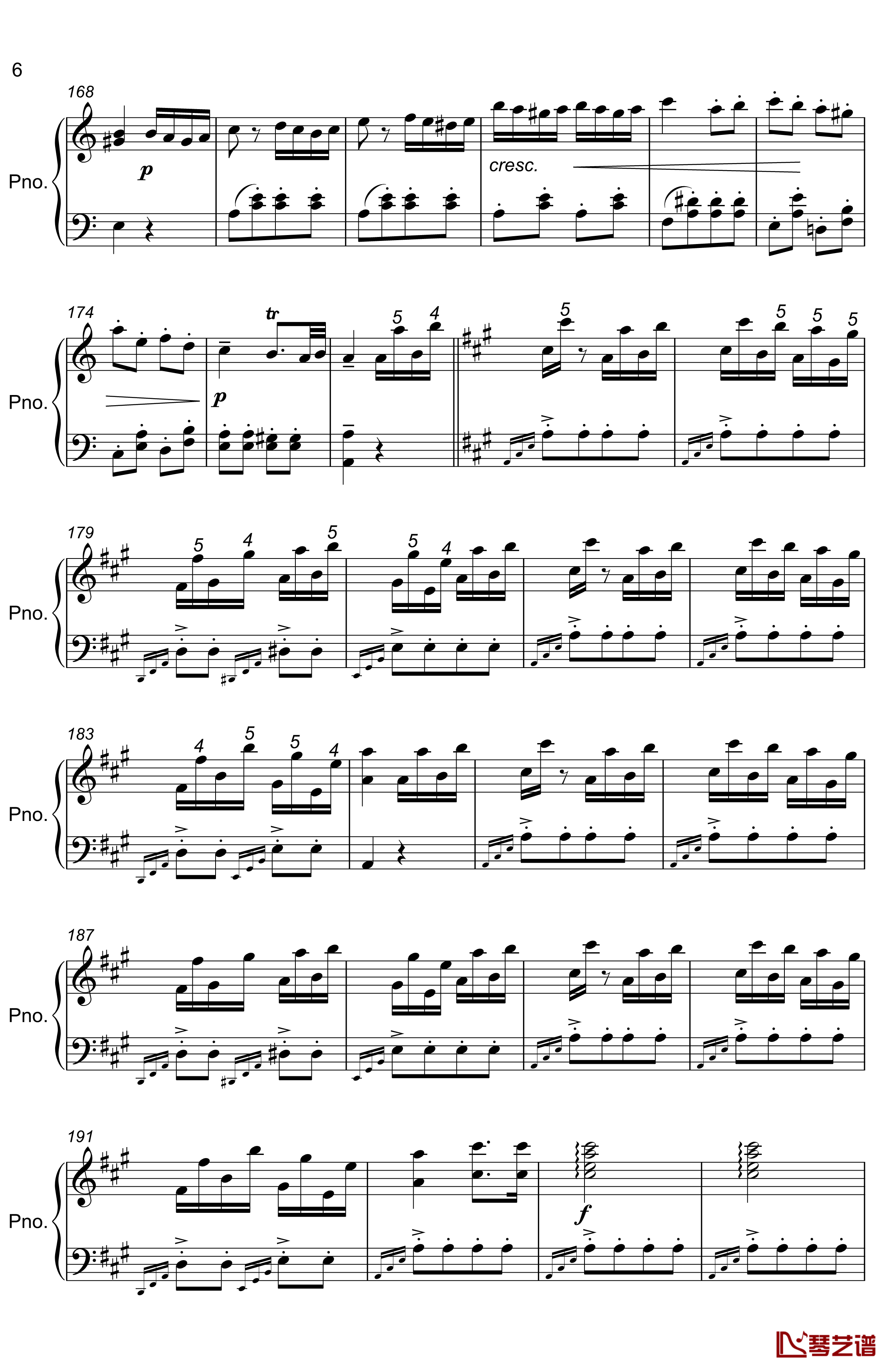 Turkish March钢琴谱-精制版-莫扎特6
