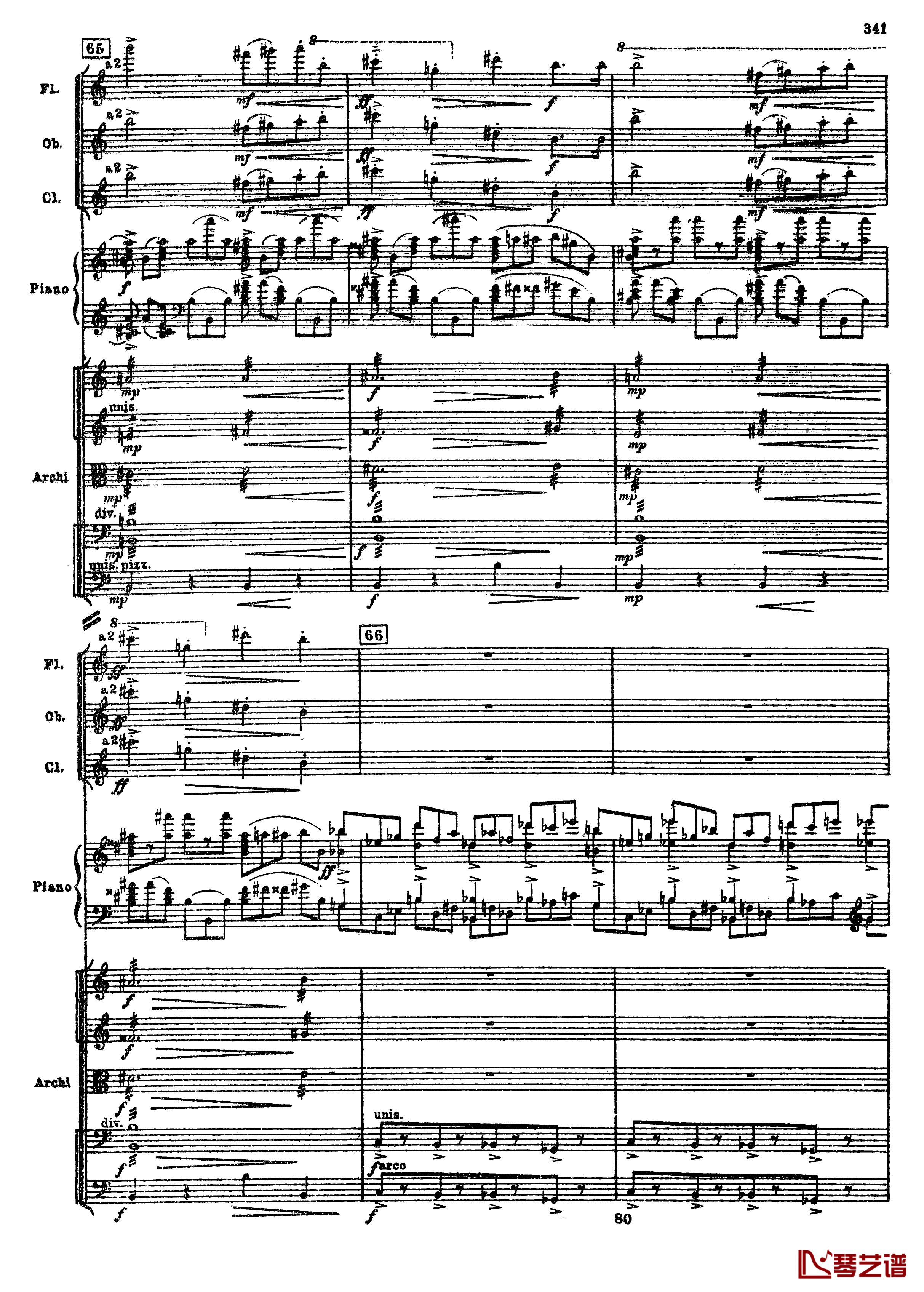 普罗科菲耶夫第三钢琴协奏曲钢琴谱-总谱-普罗科非耶夫73