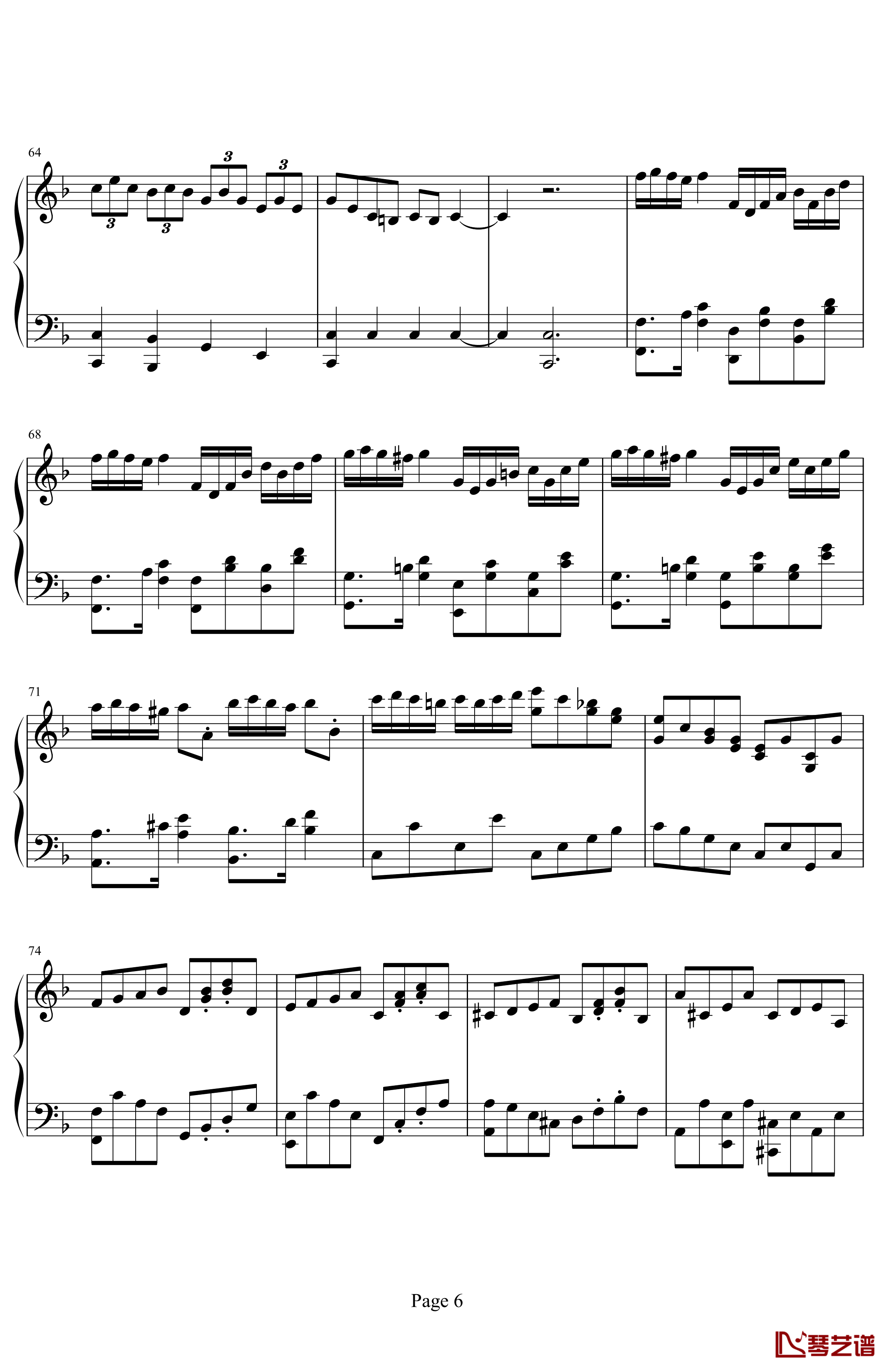 F大调回旋曲钢琴谱-修改版-.伊dên-H136