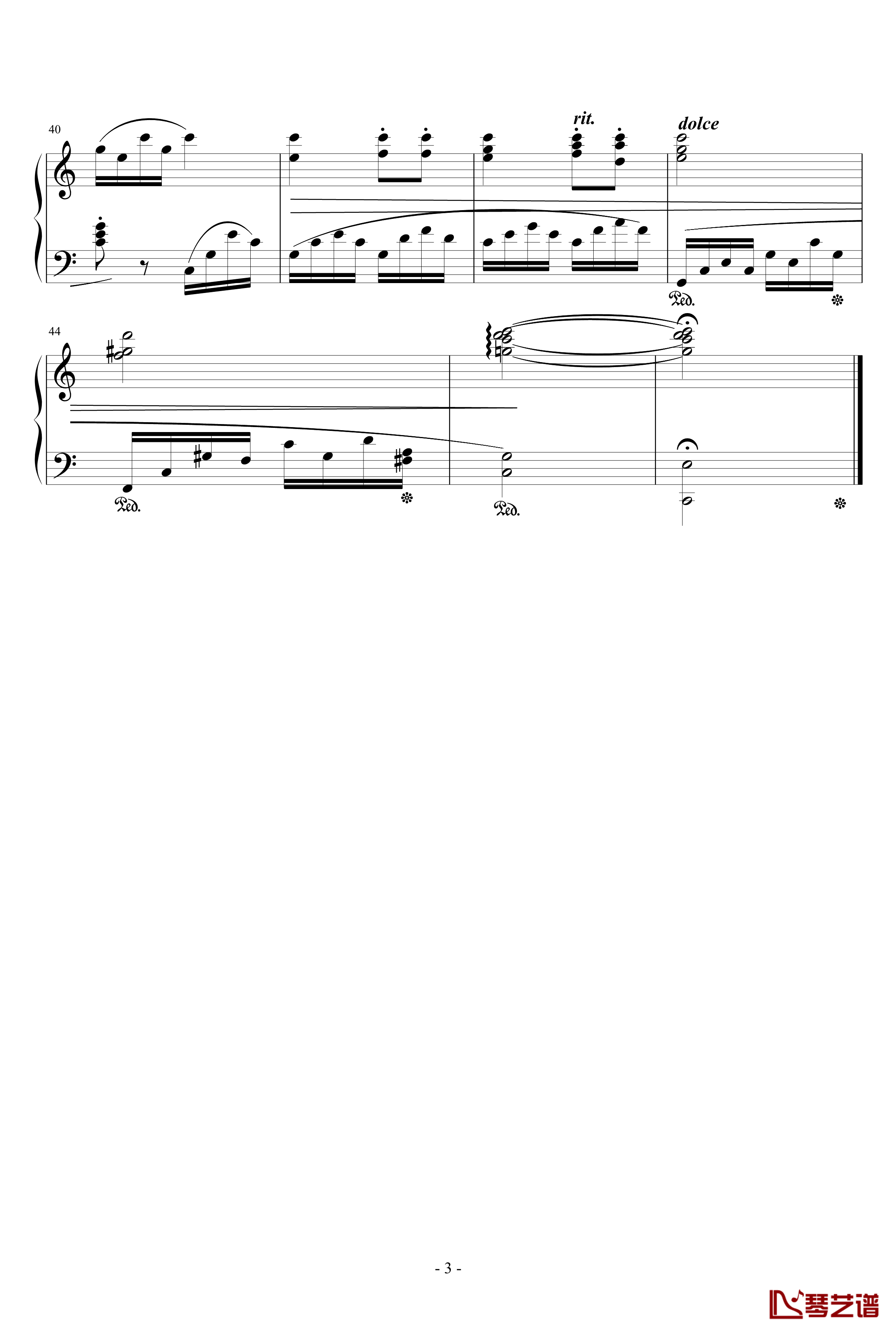 C大调练习曲 No.2钢琴谱-天籁传声3