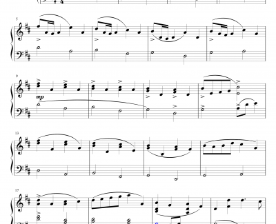 帕赫贝尔钢琴谱-Pacheble's Canon in D Long Version-Pachelbel