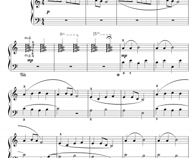 樱花钢琴谱-钢琴基础教程1-世界名曲