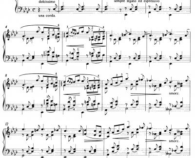李斯特悲歌钢琴谱S.168-普契尼