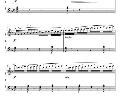 中国音乐学院考三级B组 1.练习曲 No.20钢琴谱-莱蒙